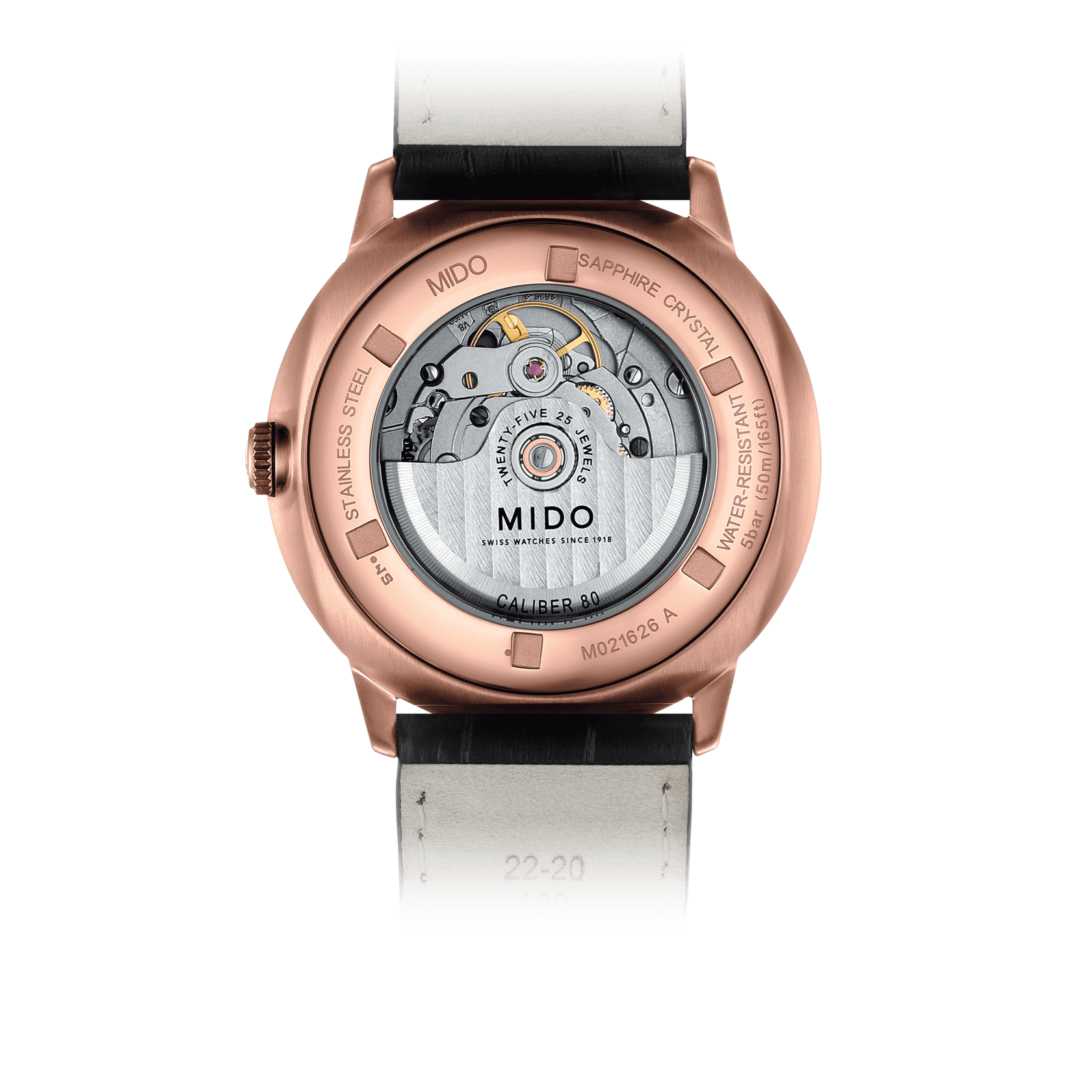 Mido Commander Big Date Rose Gold-Black Men's Watch M0216263605100