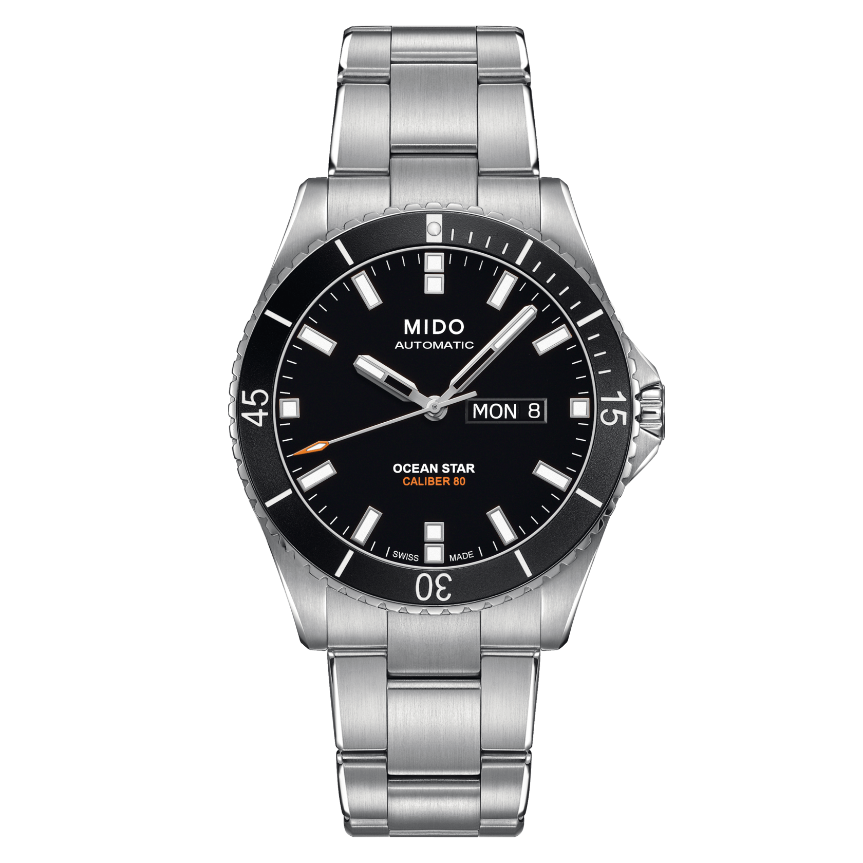 Mido Ocean Star 200 Black Dial Stainless Steel Men's Watch M0264301105100