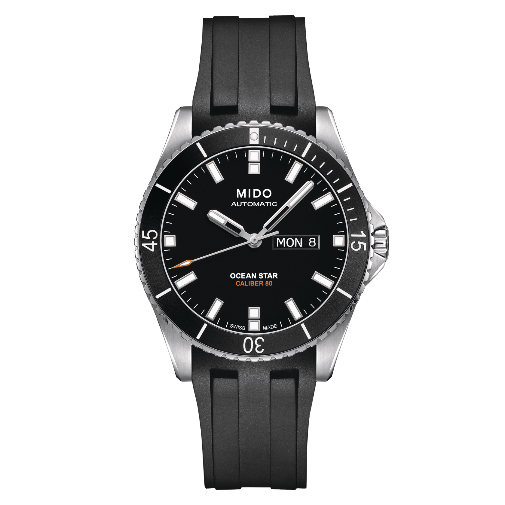 Mido Ocean Star 200 Black Dial Black Strap Men's Watch M0264301705100