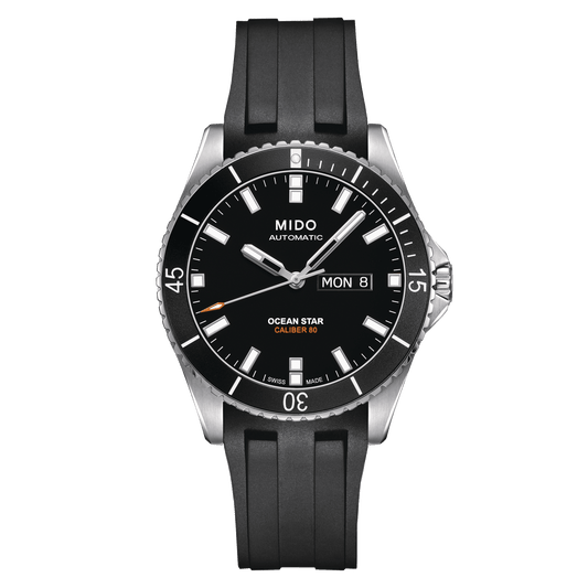 Mido Ocean Star 200 Black Dial Black Strap Men's Watch M0264301705100