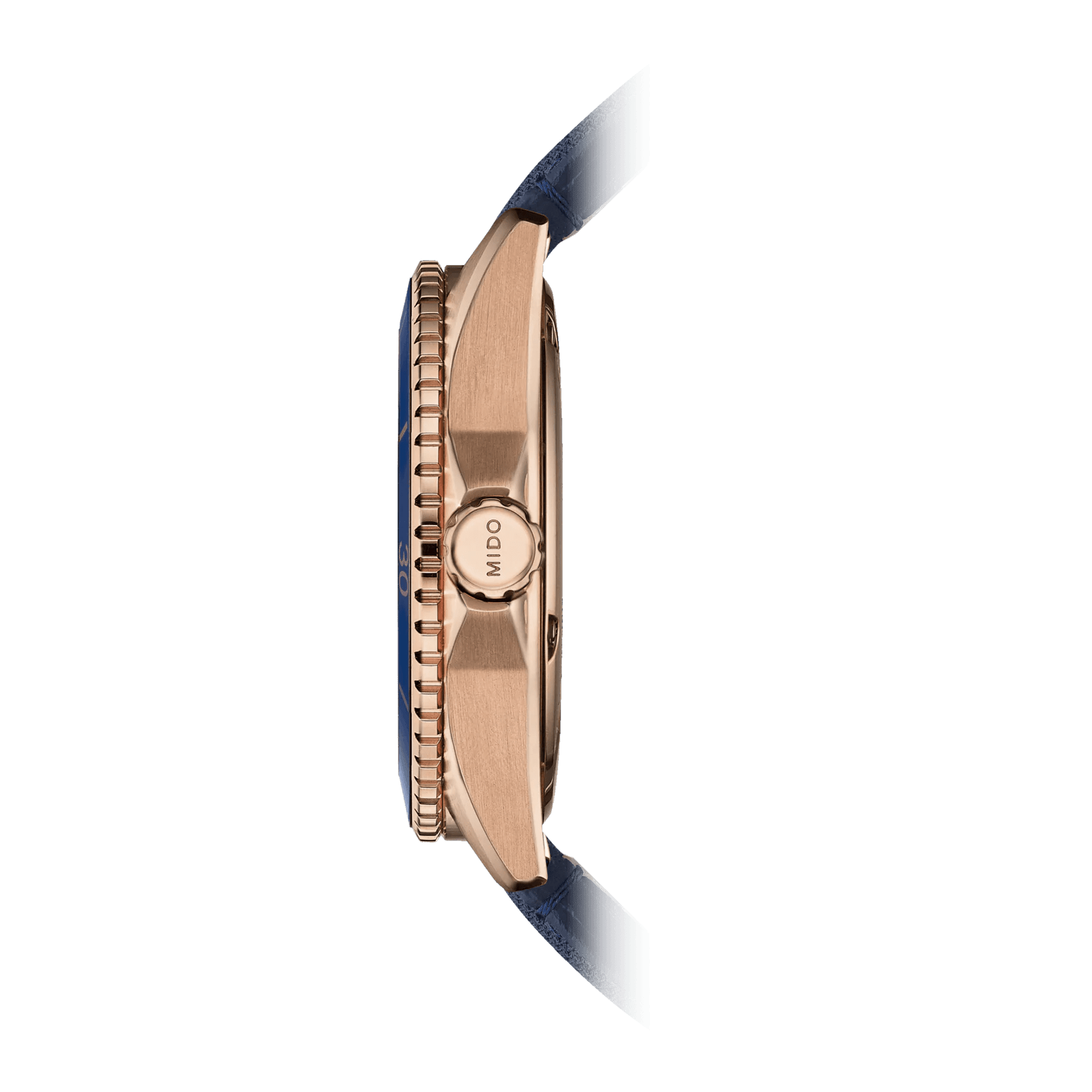 Mido Ocean Star 200 Rose Gold Blue Strap Men's Watch M0264303604100