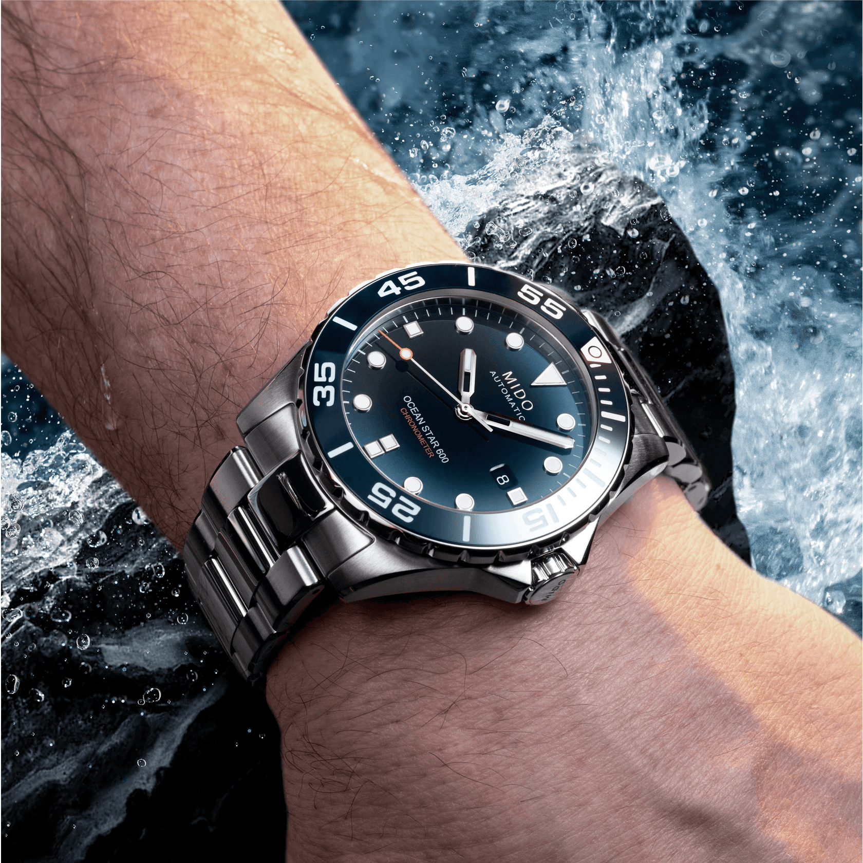Mido Ocean Star 600 Chronometer Blue Dial Men's Watch M0266081104101
