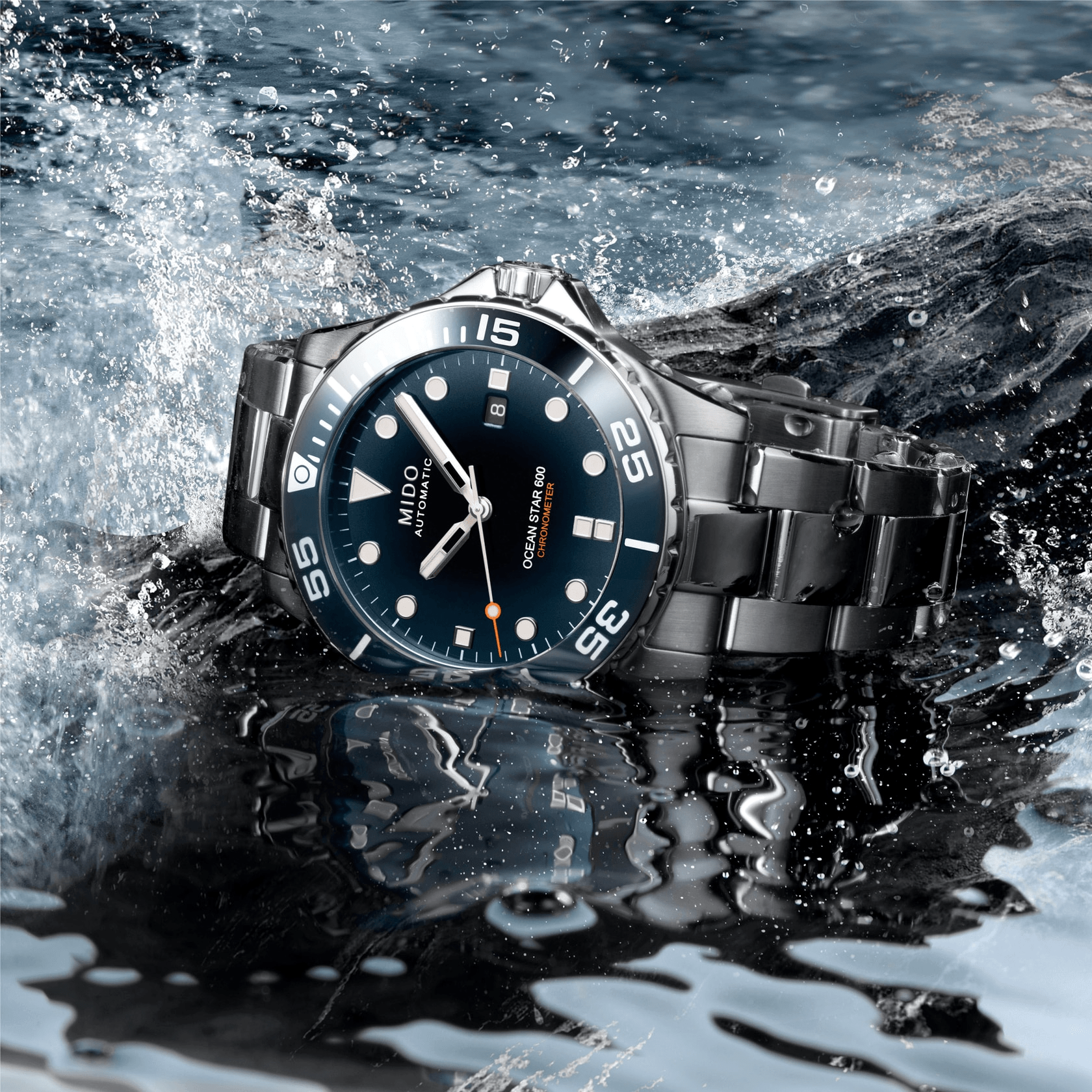 Mido Ocean Star 600 Chronometer Blue Dial Men's Watch M0266081104101