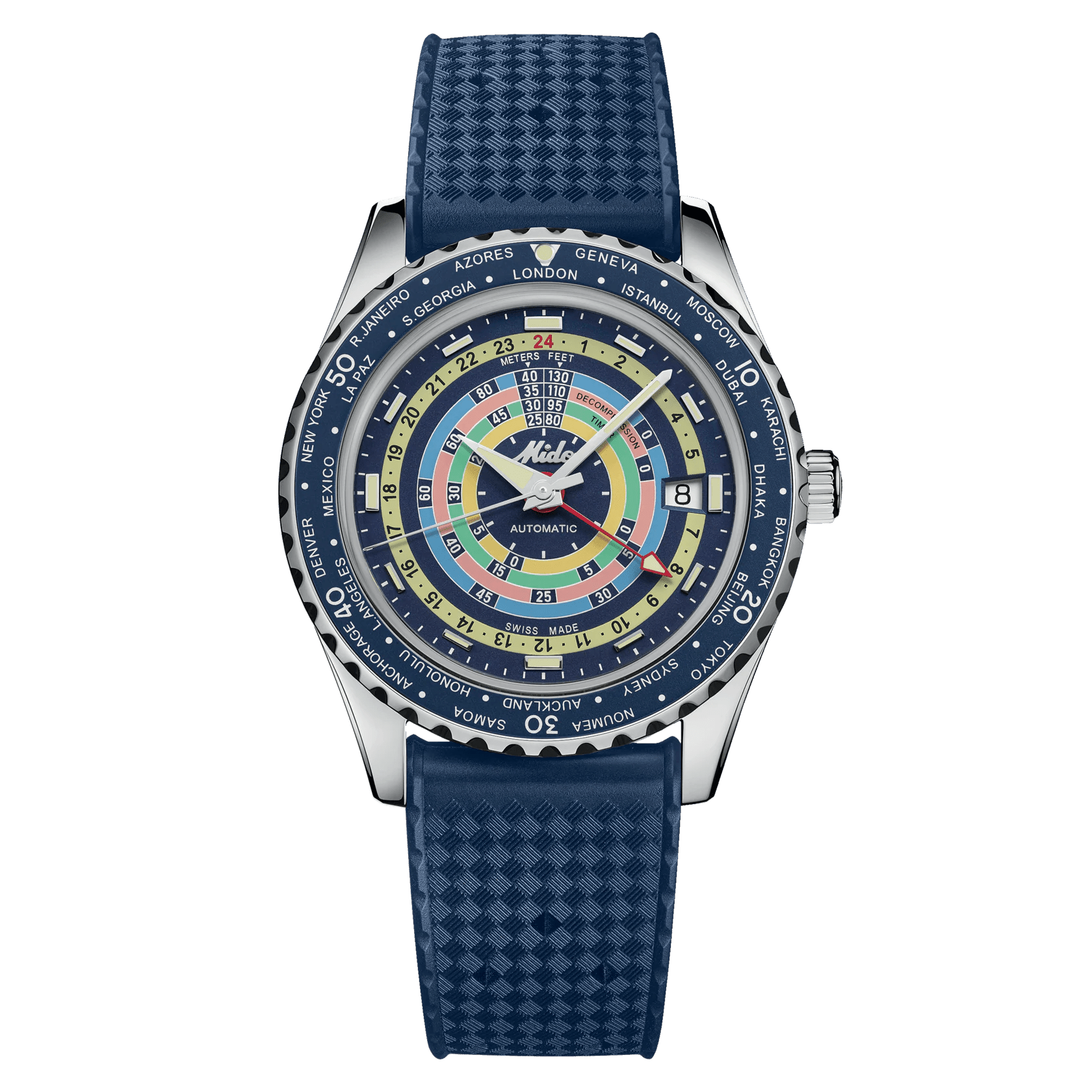 Mido Ocean Star Decompression Worldtimer Blue Men's Watch M0268291704100