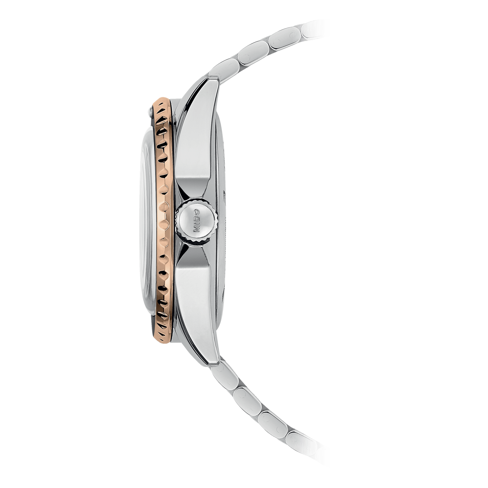 Mido Ocean Star Tribute Rose Gold Bezel Black Dial Men's Watch M0268302105100