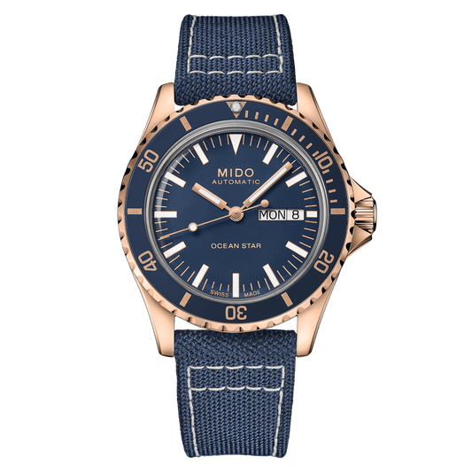 Mido Ocean Star Tribute Rose Gold-Blue Men's Watch M0268303804100