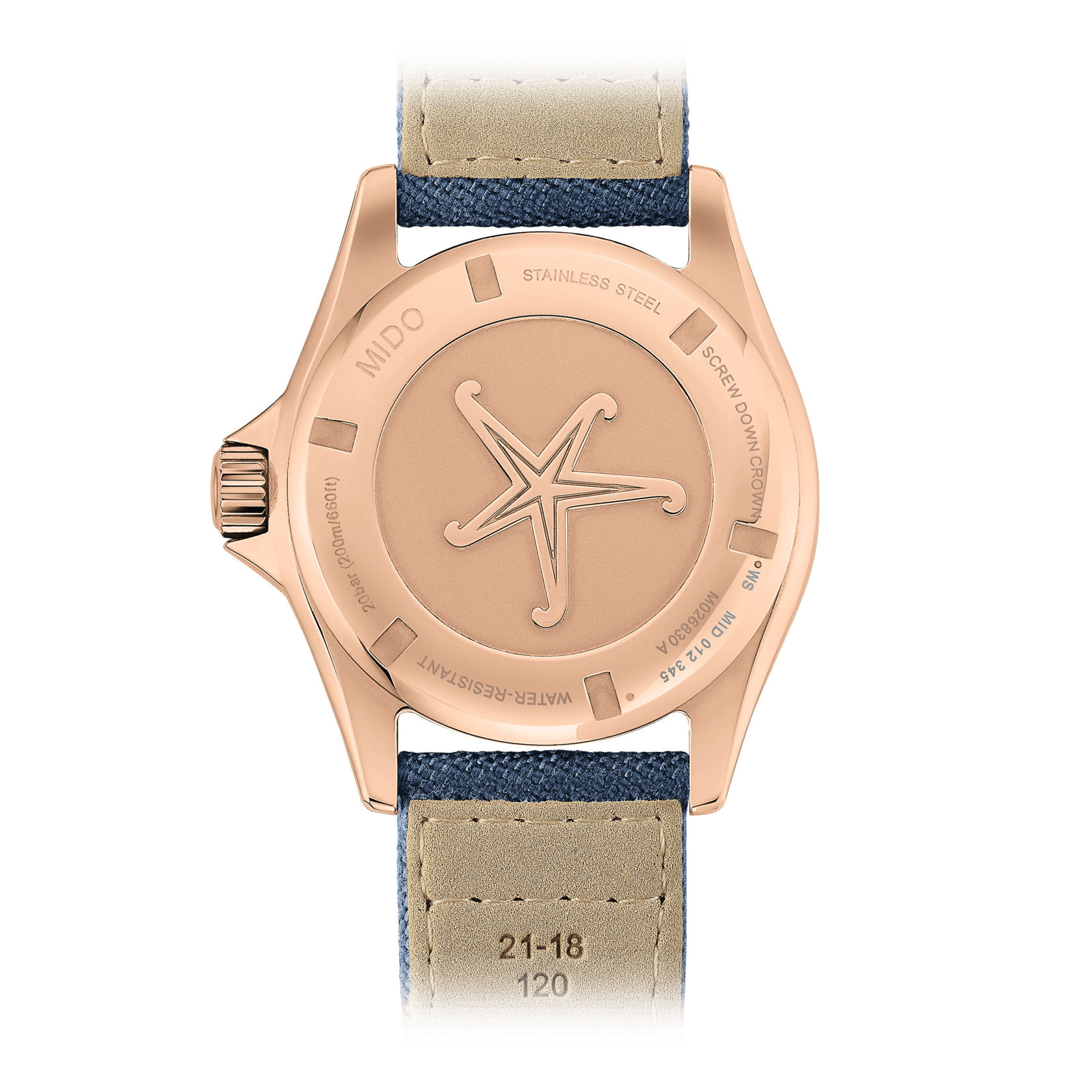 Mido Ocean Star Tribute Rose Gold-Blue Men's Watch M0268303804100