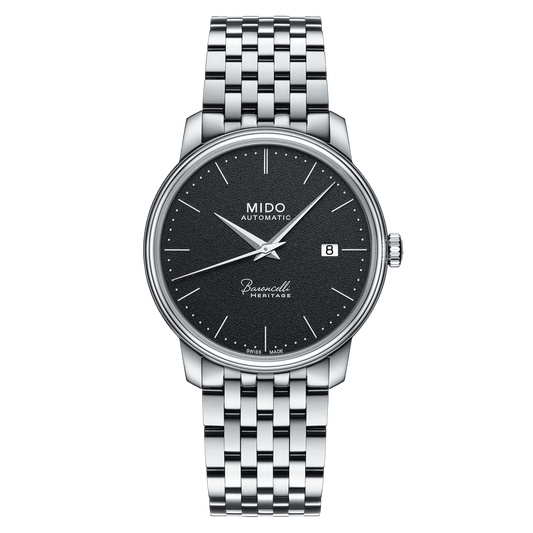 Mido Baroncelli Heritage Black Dial Steel Men's Watch M0274071105000