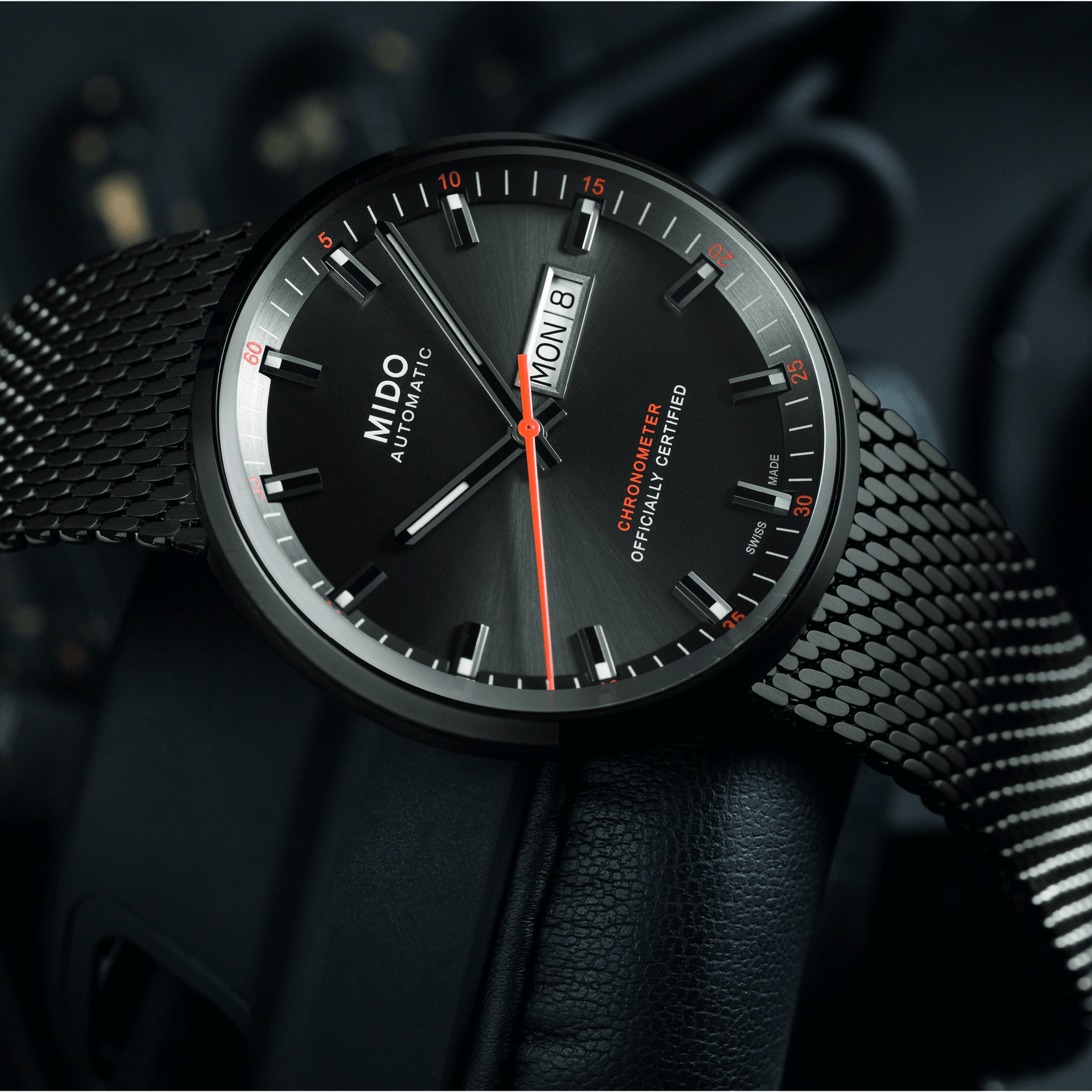 Mido Commander Icone COSC Chronometer Black PVD Men's Watch M0316313306100