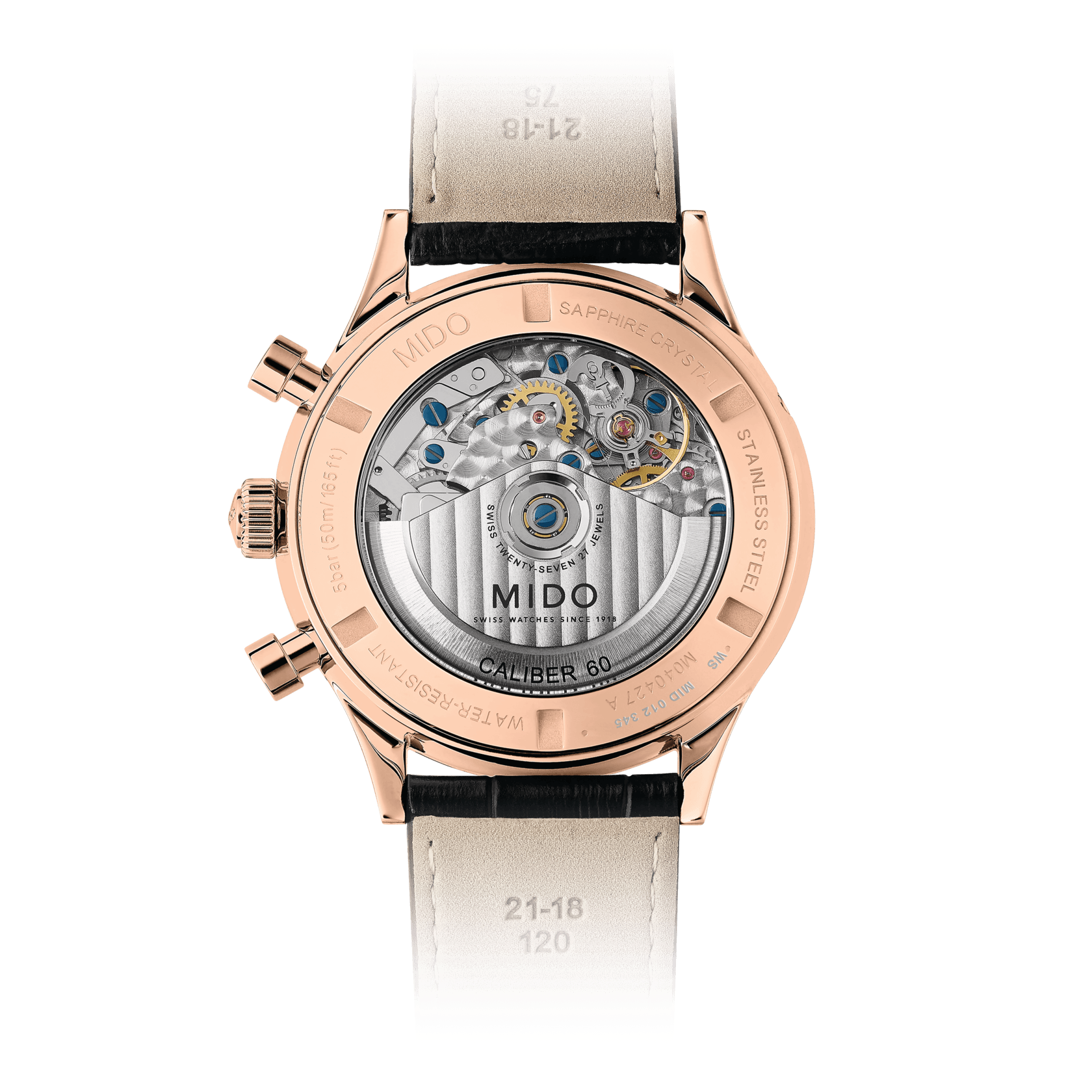 Mido Multifort Patrimony Chronograph Ivory Dial Men's Watch M0404273626200