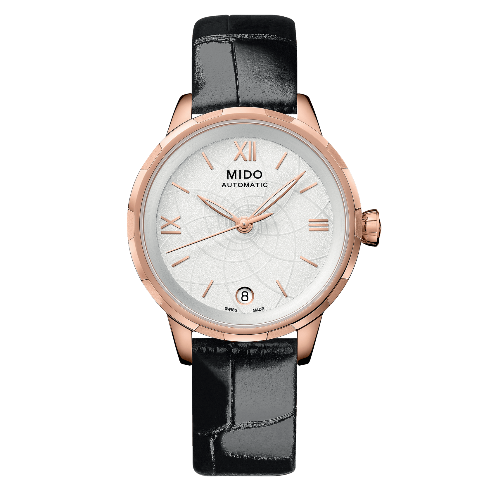 Mido Rainflower Rose Gold Case White Dial Women's Watch M0432073601800