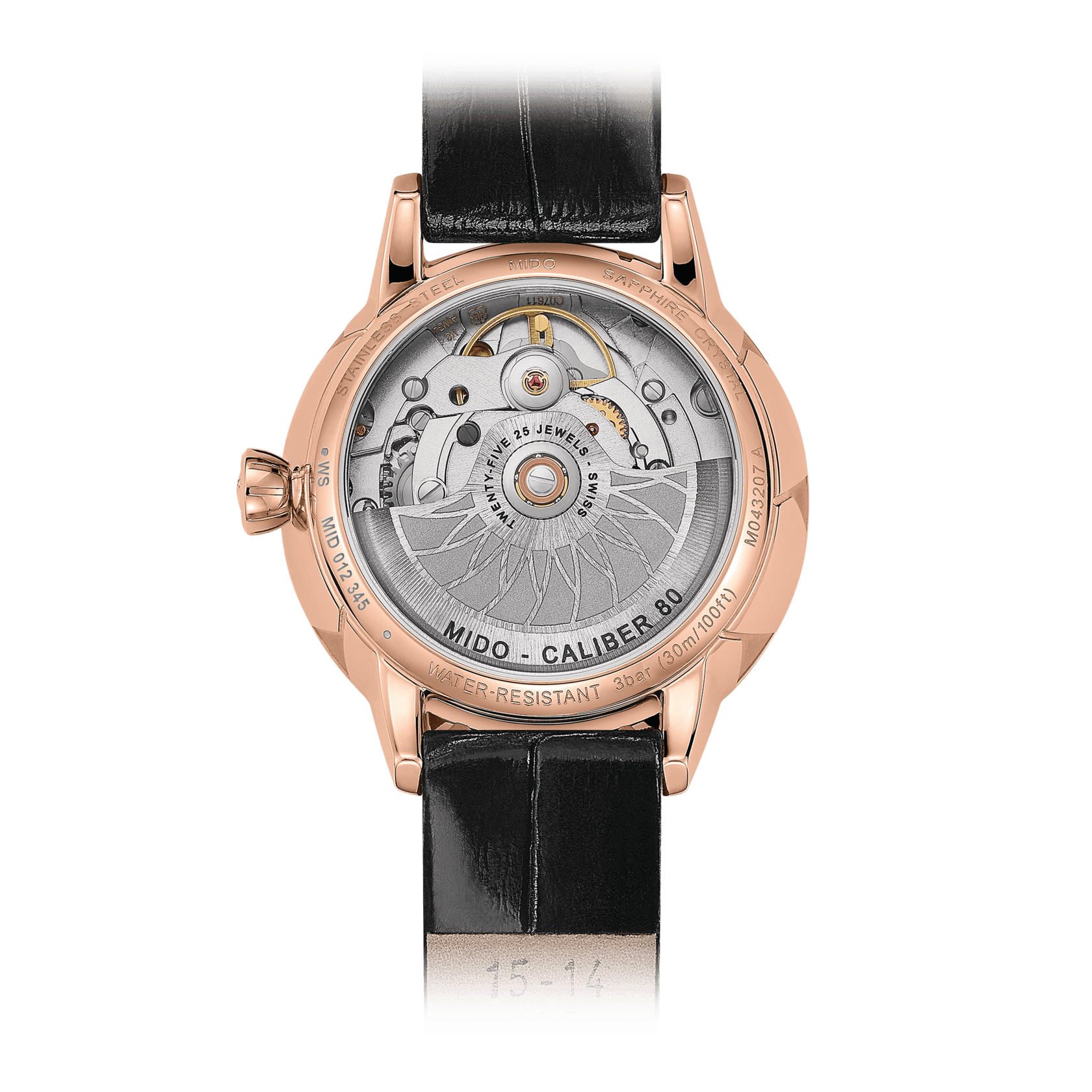 Mido Rainflower Rose Gold Case White Dial Women's Watch M0432073601800