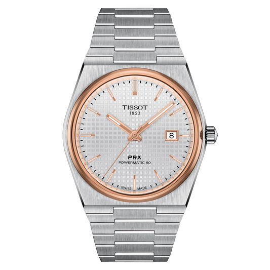 Tissot PRX Powermatic 80 Rose Gold-Silver Automatic Men's Watch T1374072103100