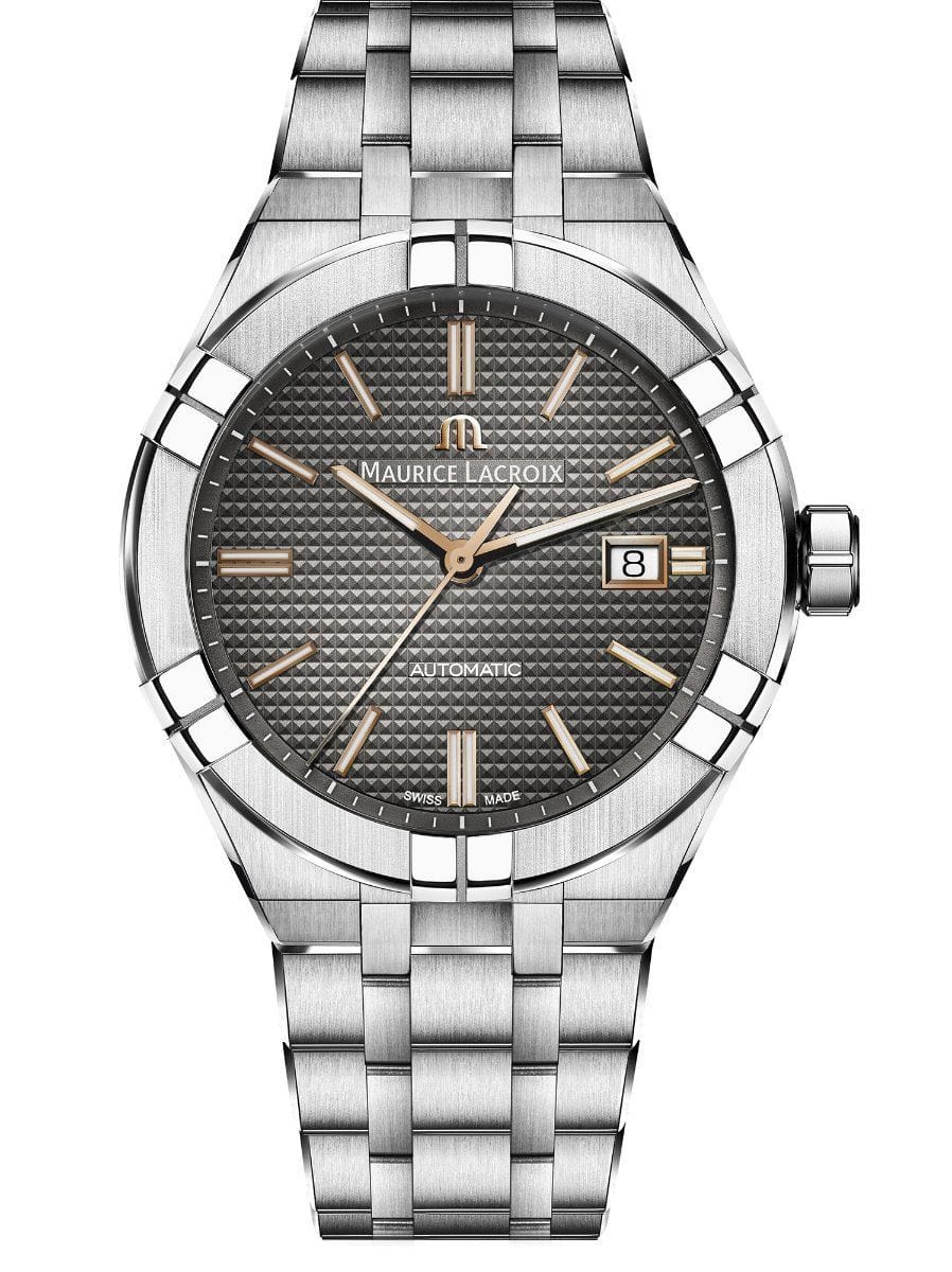 Maurice Lacroix AIKON 42mm Automatic Grey Dial + Extra Strap Men's Watch AI6008-SS002-331-2