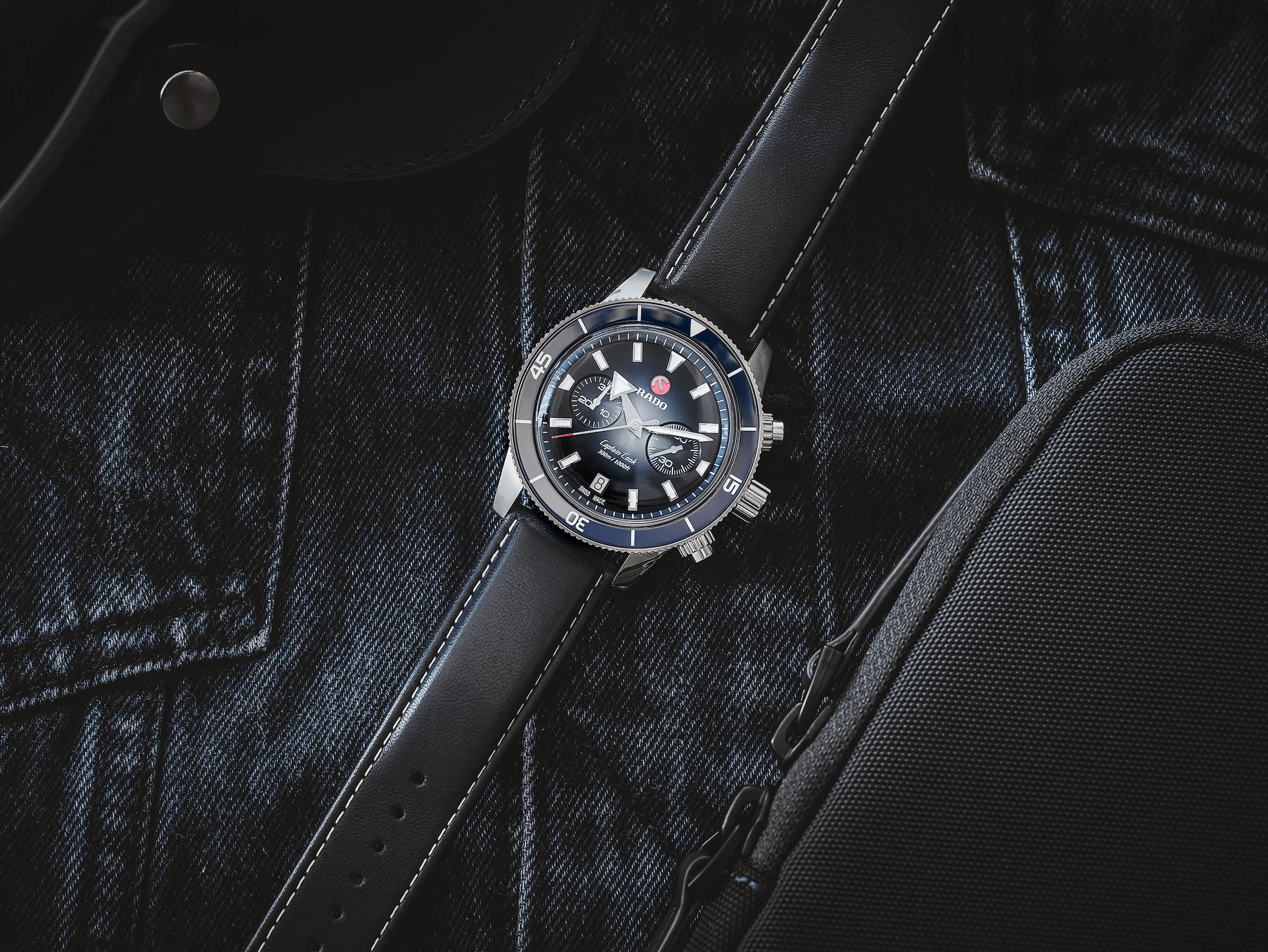 RADO Captain Cook Automatic Chronograph 43mm Blue Men's Watch R32145208