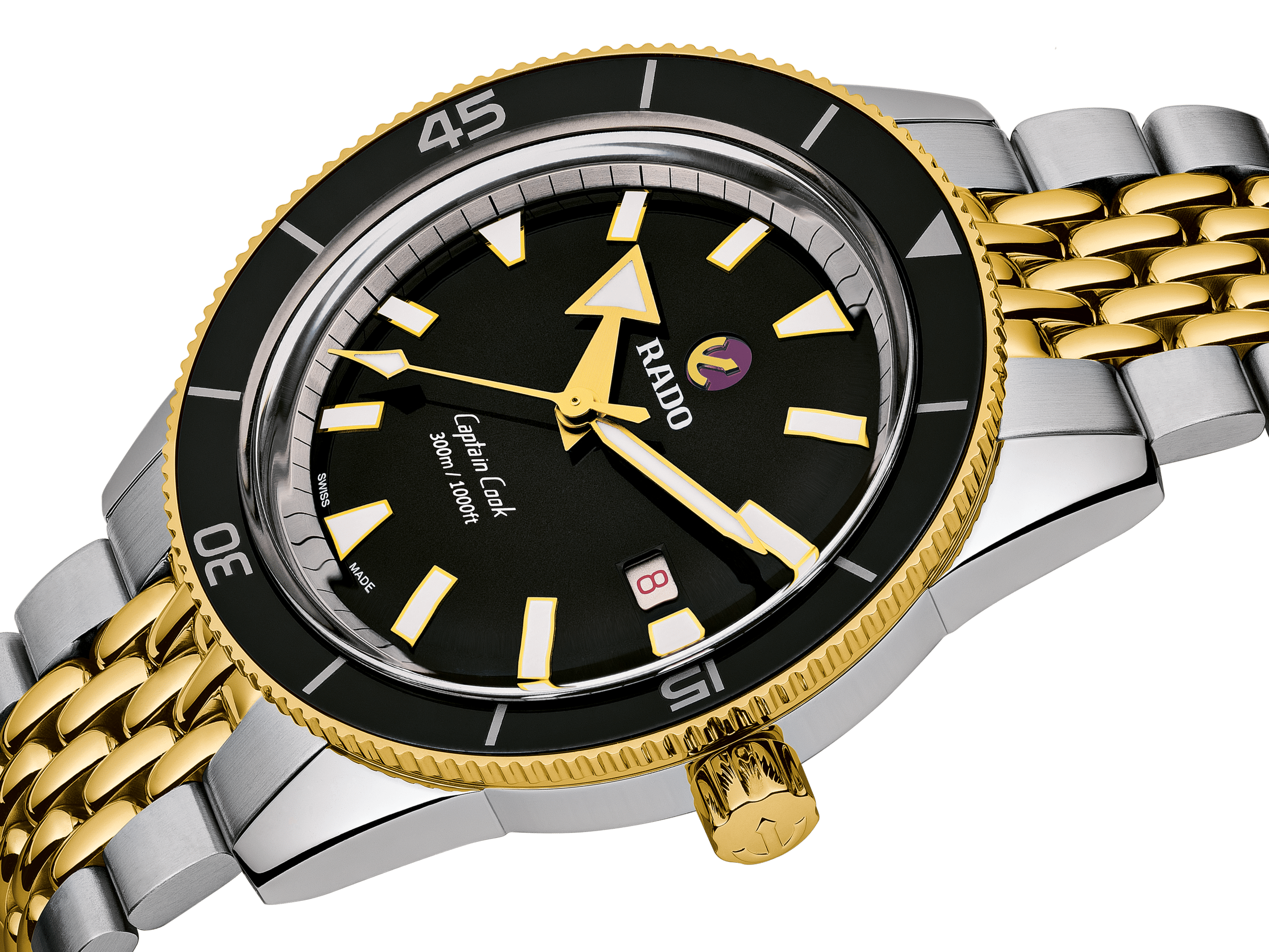 RADO Captain Cook Automatic 42mm Yellow-Gold Stainless Steel Men's Watch R32138153