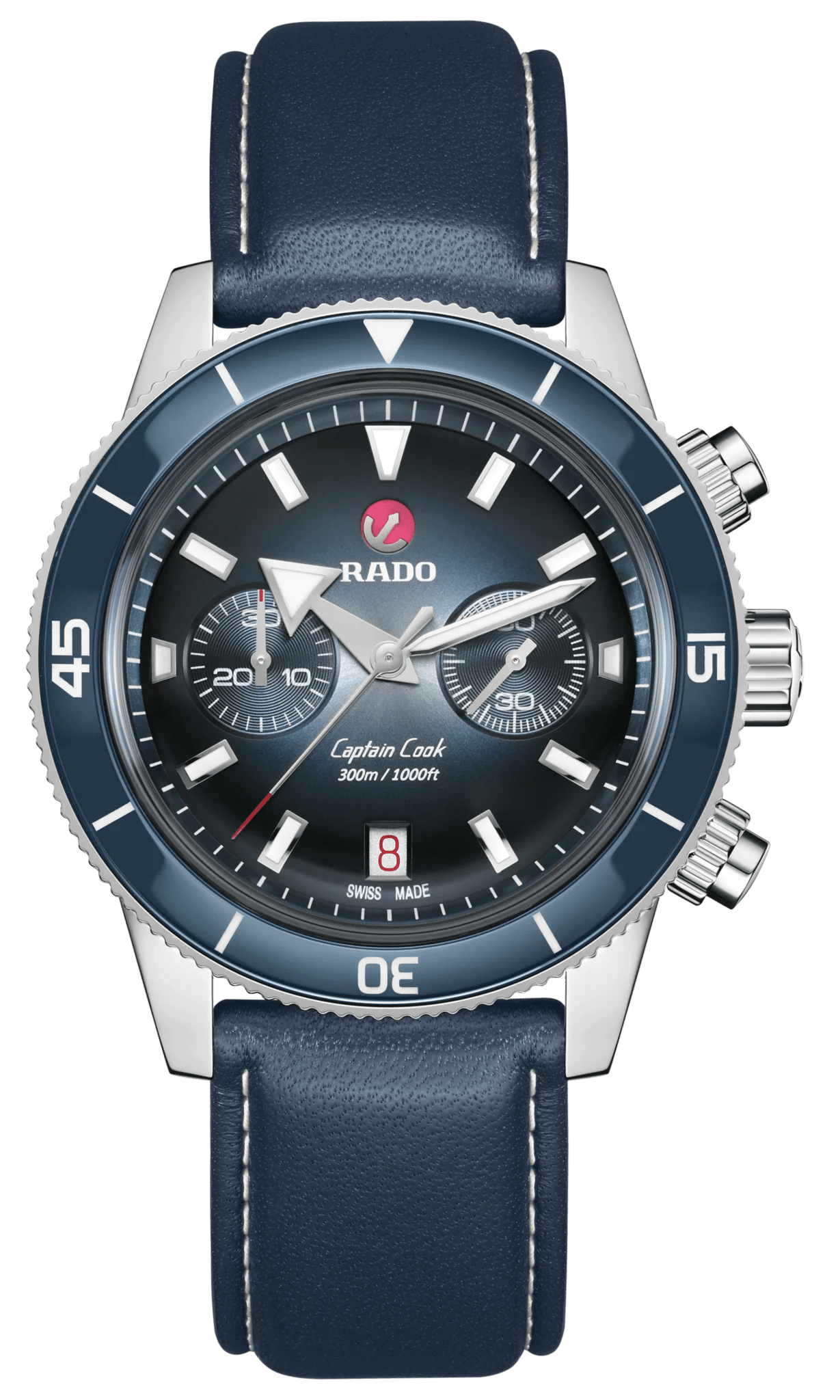 RADO Captain Cook Automatic Chronograph 43mm Blue Men's Watch R32145208