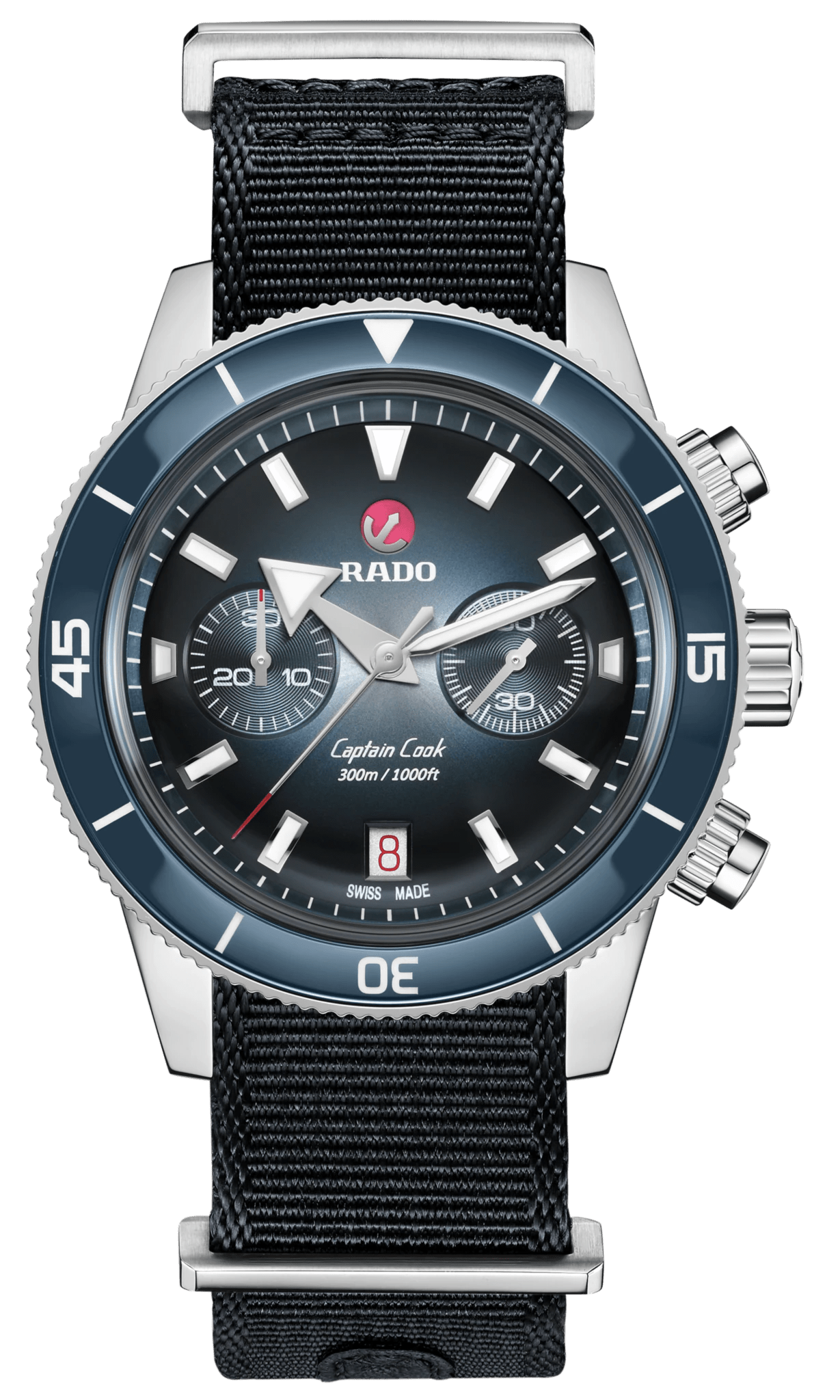 RADO Captain Cook Automatic Chronograph 43mm Blue Men's Watch R32145208