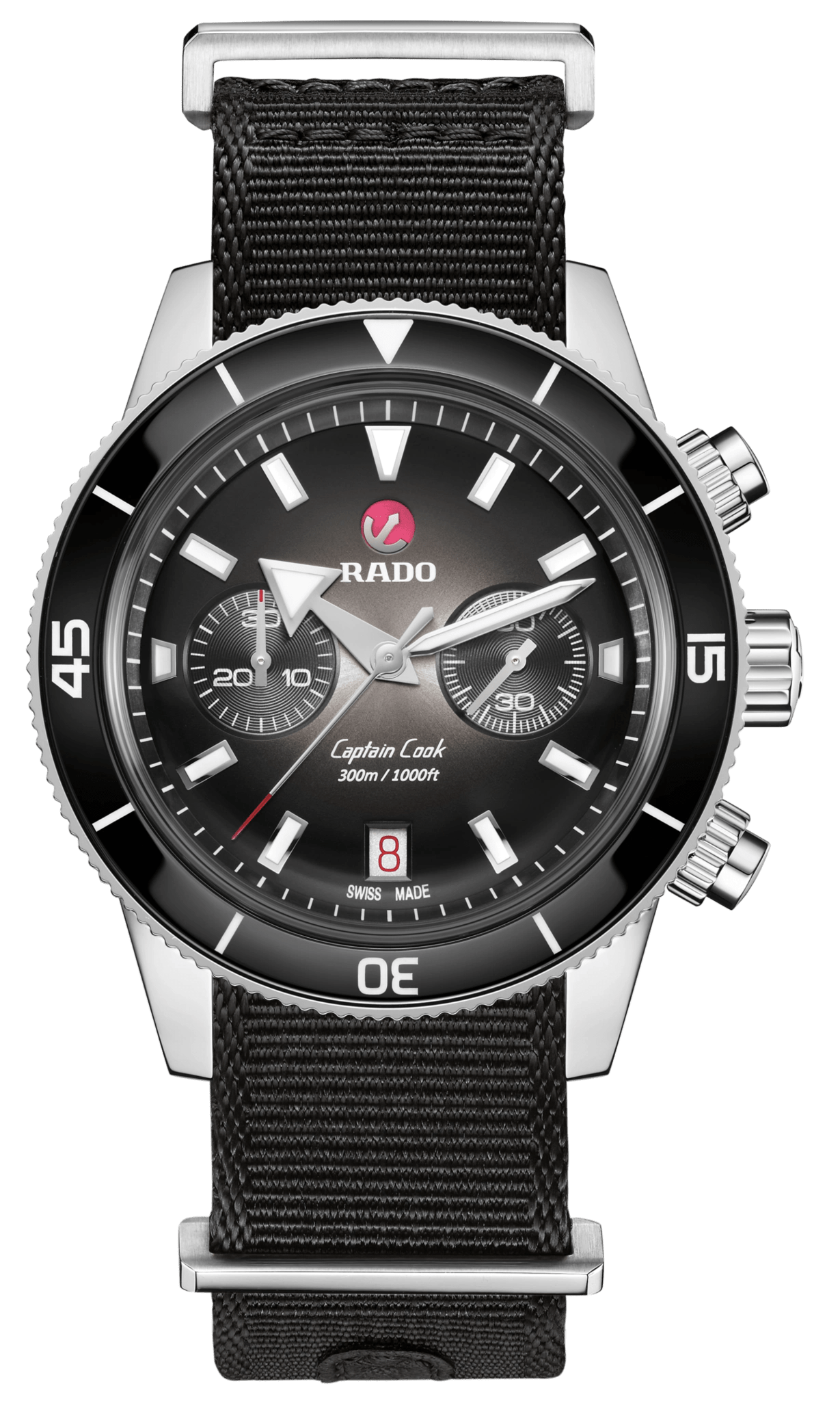 RADO Captain Cook Automatic Chronograph 43mm Black Men's Watch R32145158