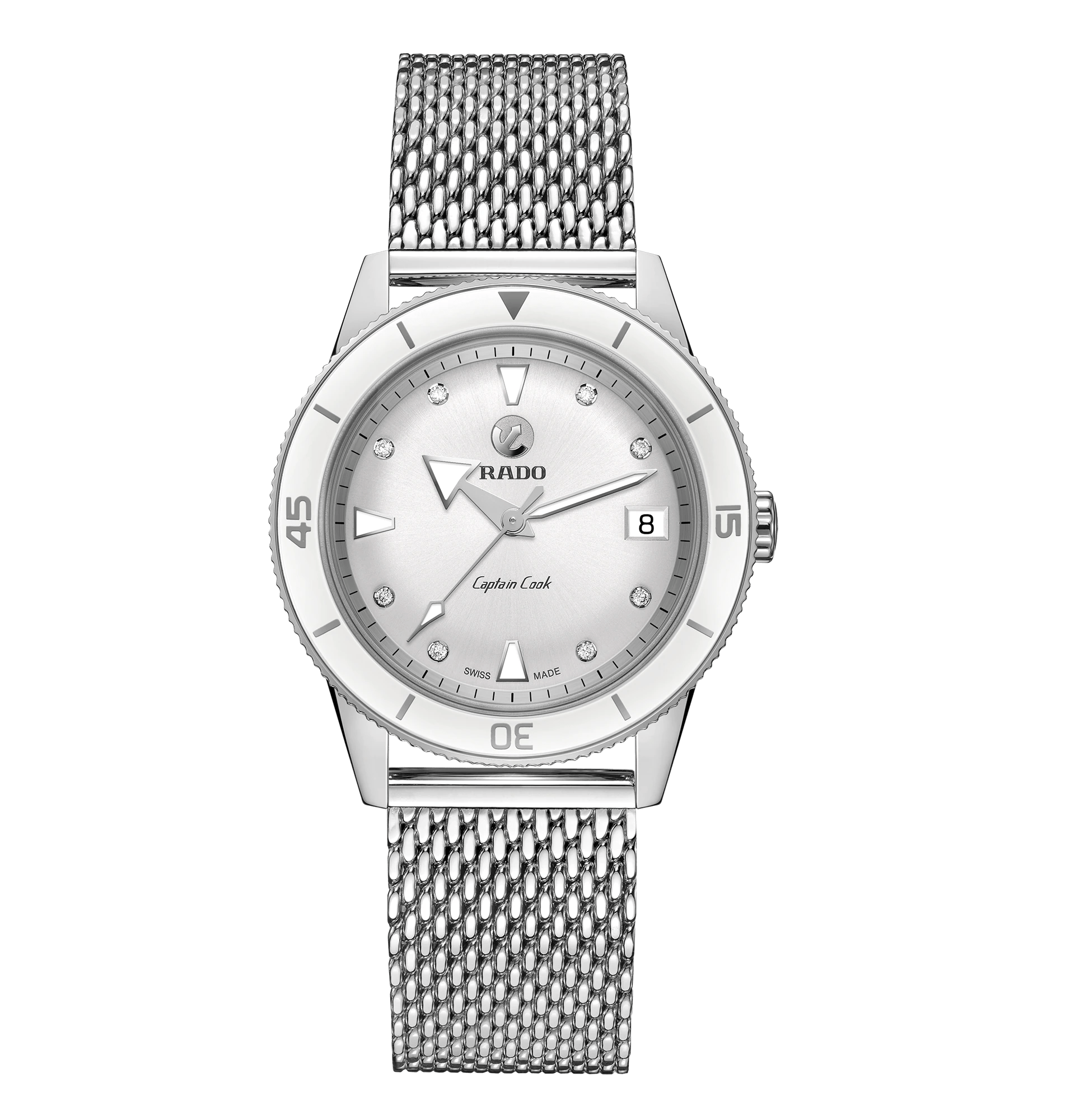 RADO Captain Cook Automatic Diamonds 37mm Mesh Strap Unisex Watch R32500703