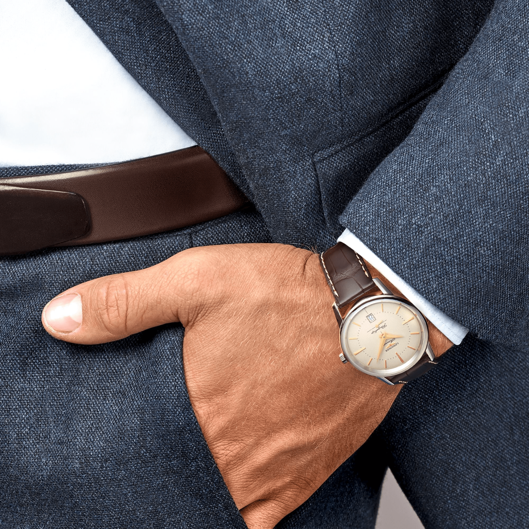 Longines Flagship Heritage 38.5mm Silver Dial Men's Watch L47954782