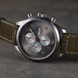 Ernst Benz GC10115 Men's 47mm Automatic Watch Slate Gray Dial Traditional Brown Leather Strap