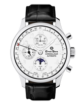 Ernst Benz Chronolunar Officer 44mm White Dial Automatic Men's Watch GC40382