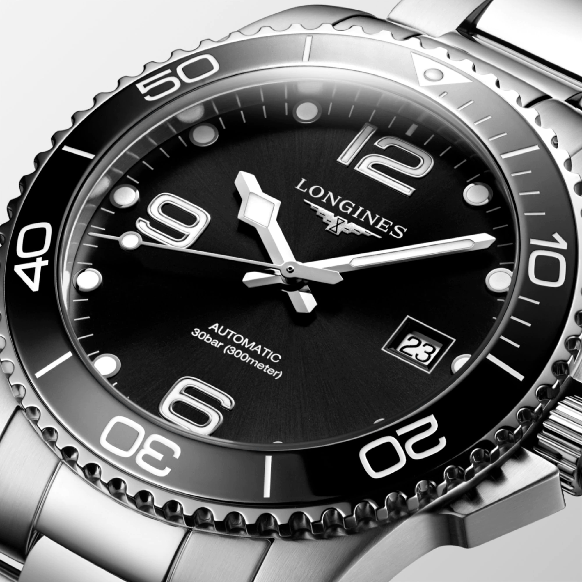 Longines HydroConquest 41mm Black Dial Stainless Steel Men's Watch L37814566