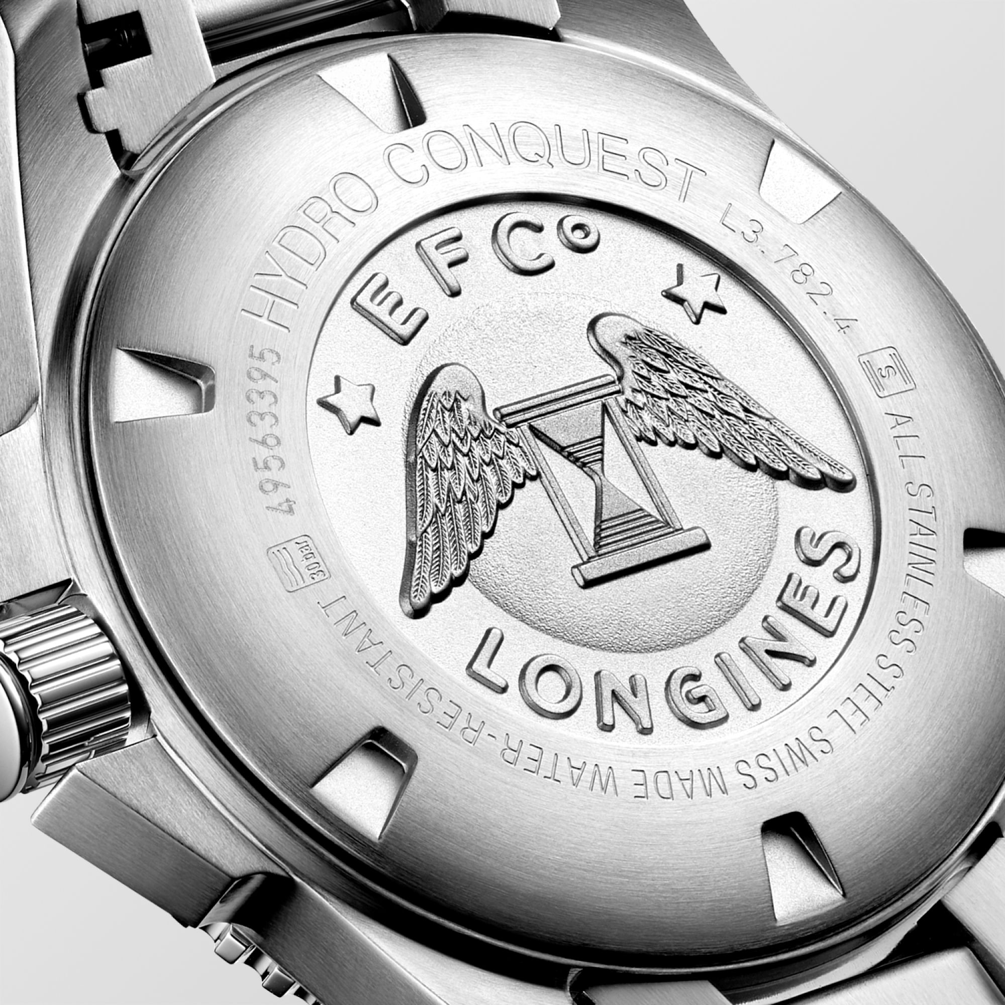 Longines HydroConquest 43mm Sunray Grey Stainless Steel Men's Watch L37824766