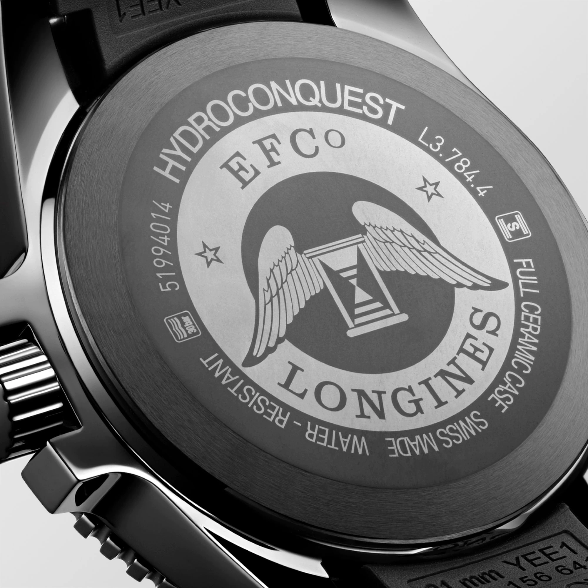 Longines HydroConquest 43mm Black Ceramic Men's Watch L37844569