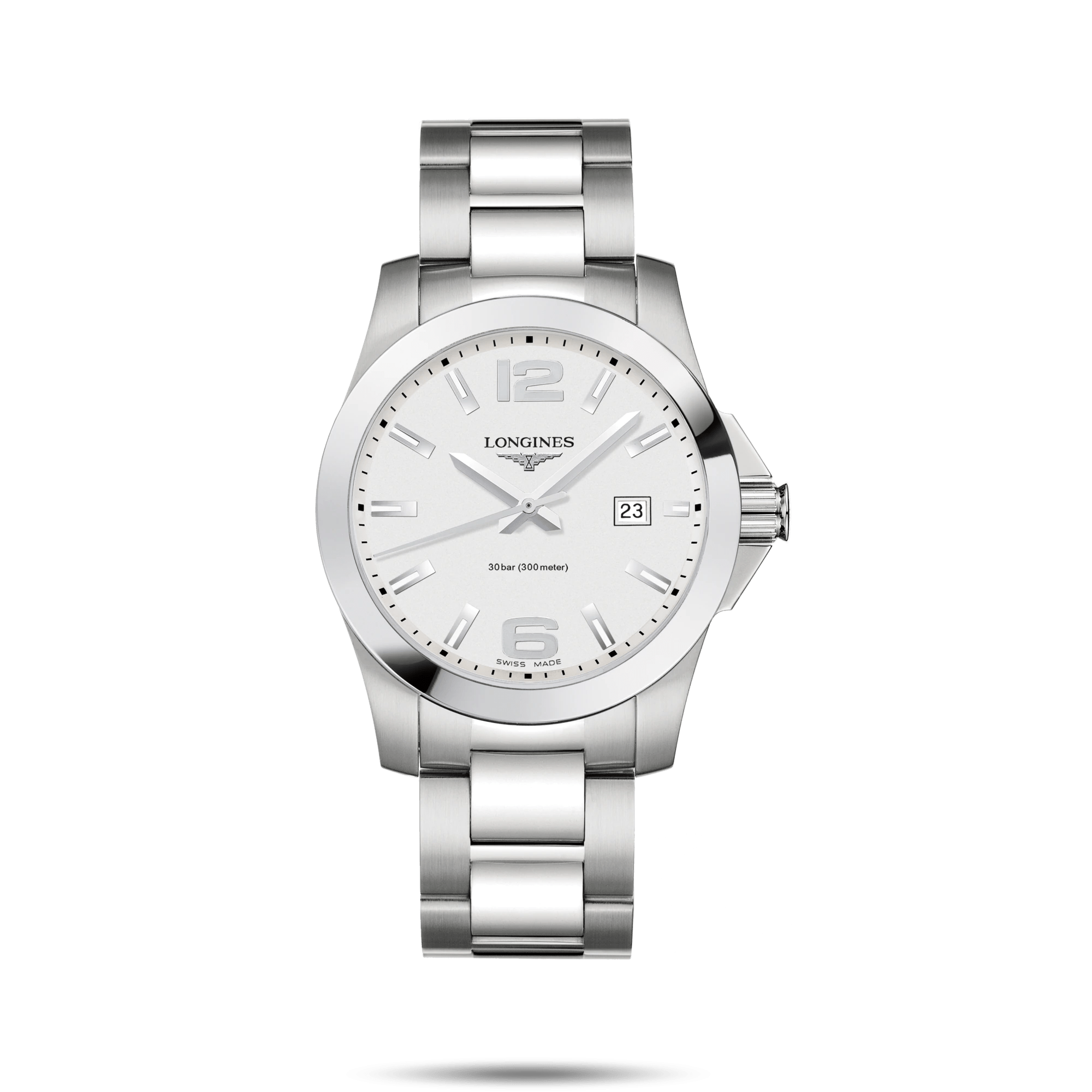 Longines Conquest 41mm Stainless Steel Sunray Silver Men's Watch L37594766