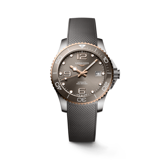 Longines HydroConquest 39mm Grey Dial Rubber Strap Men's Watch L37803789