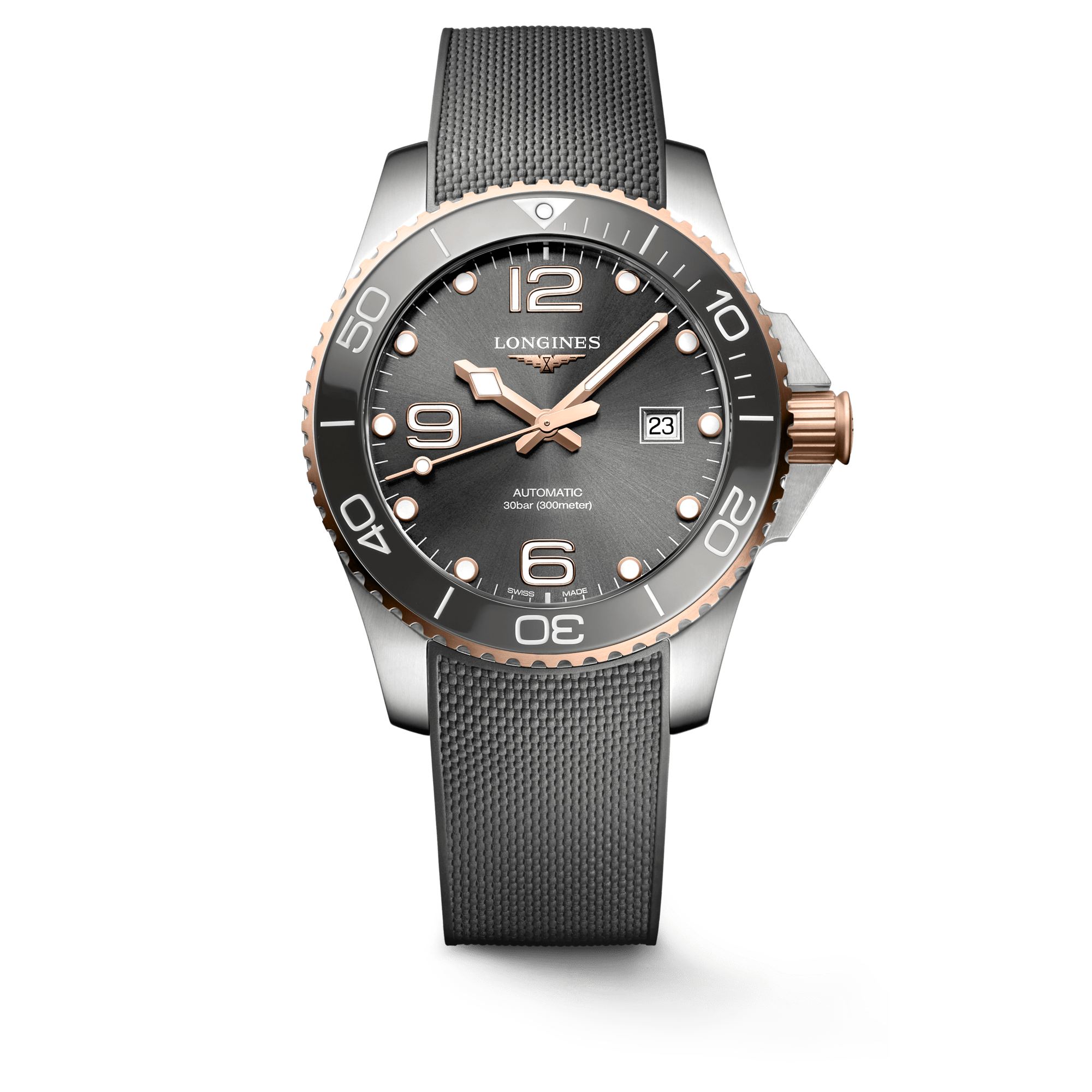 Longines HydroConquest 43mm Rose Gold-Grey Men's Watch L37823789