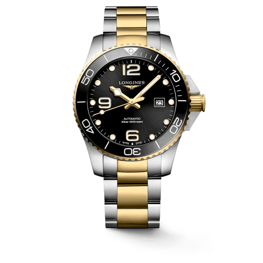 Longines HydroConquest 43mm Black-Gold Steel Men's Watch L37823567