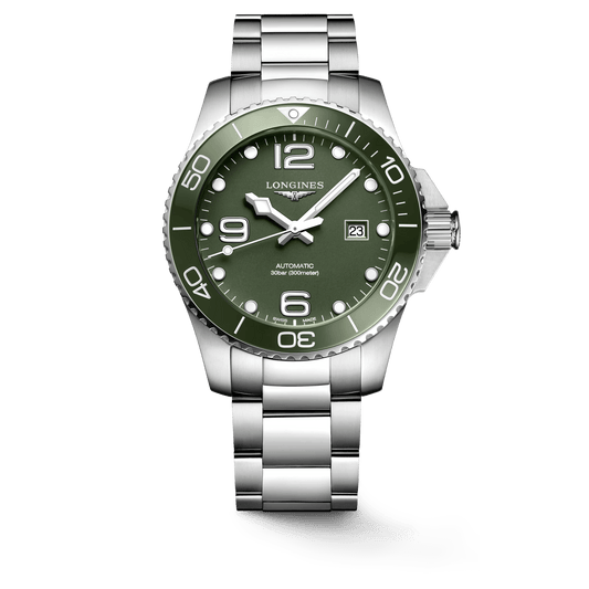 Longines HydroConquest 43mm Green Matt Dial Stainless Steel Men's Watch L37824066
