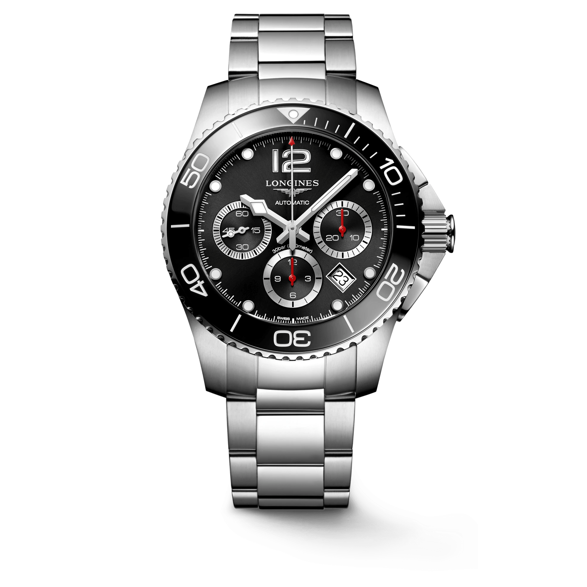 Longines HydroConquest 43mm Black Dial Steel Men s Watch L38834566