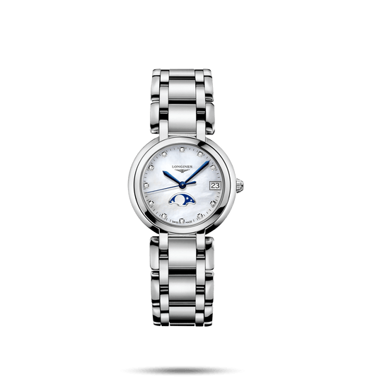 Longines PrimaLuna 30.5mm Stainless Steel Moonphase Diamonds Women's Watch L81154876