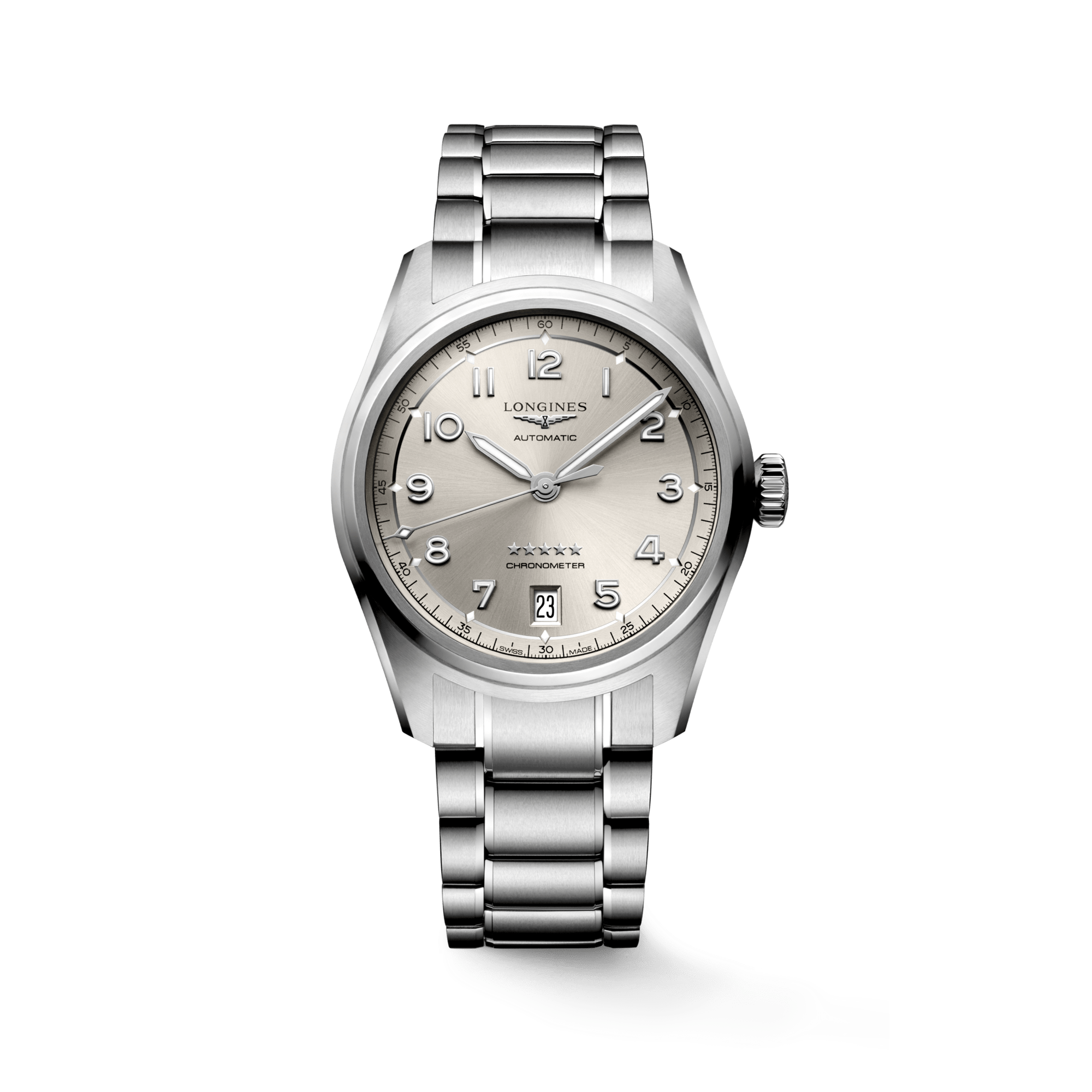 Longines Spirit 37mm Chronometer Champagne Dial Steel Unisex Watch L34104636