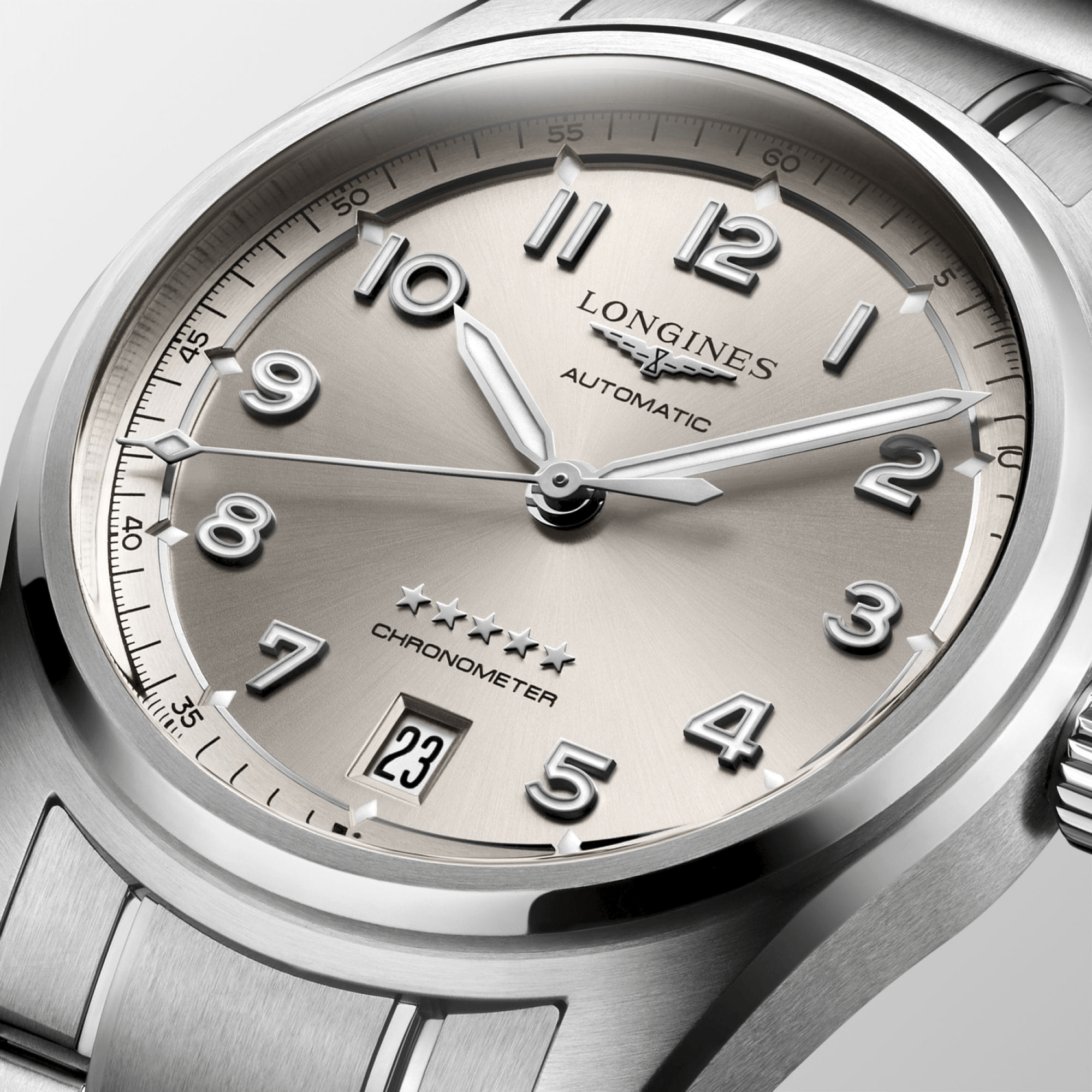Longines Spirit 37mm Chronometer Champagne Dial Steel Unisex Watch L34104636