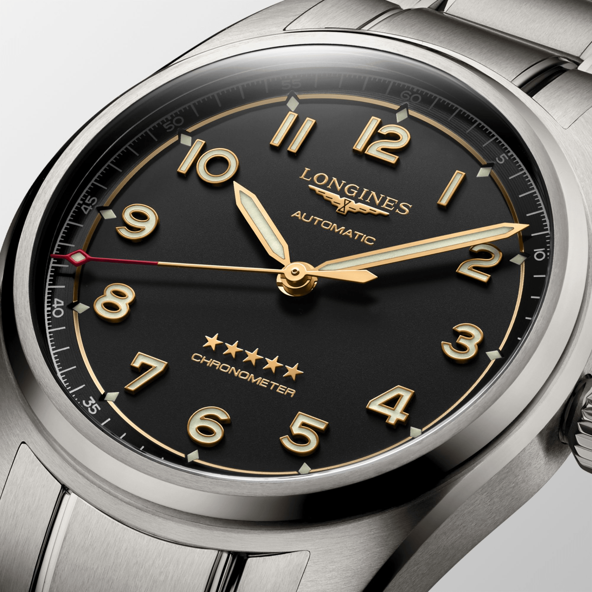 Longines Spirit 40mm Chronometer Titanium Strap Men's Watch L38101536