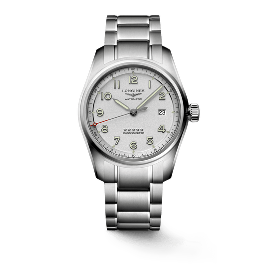 Longines Spirit 40mm Chronometer Silver Dial Steel Men's Watch L38104736