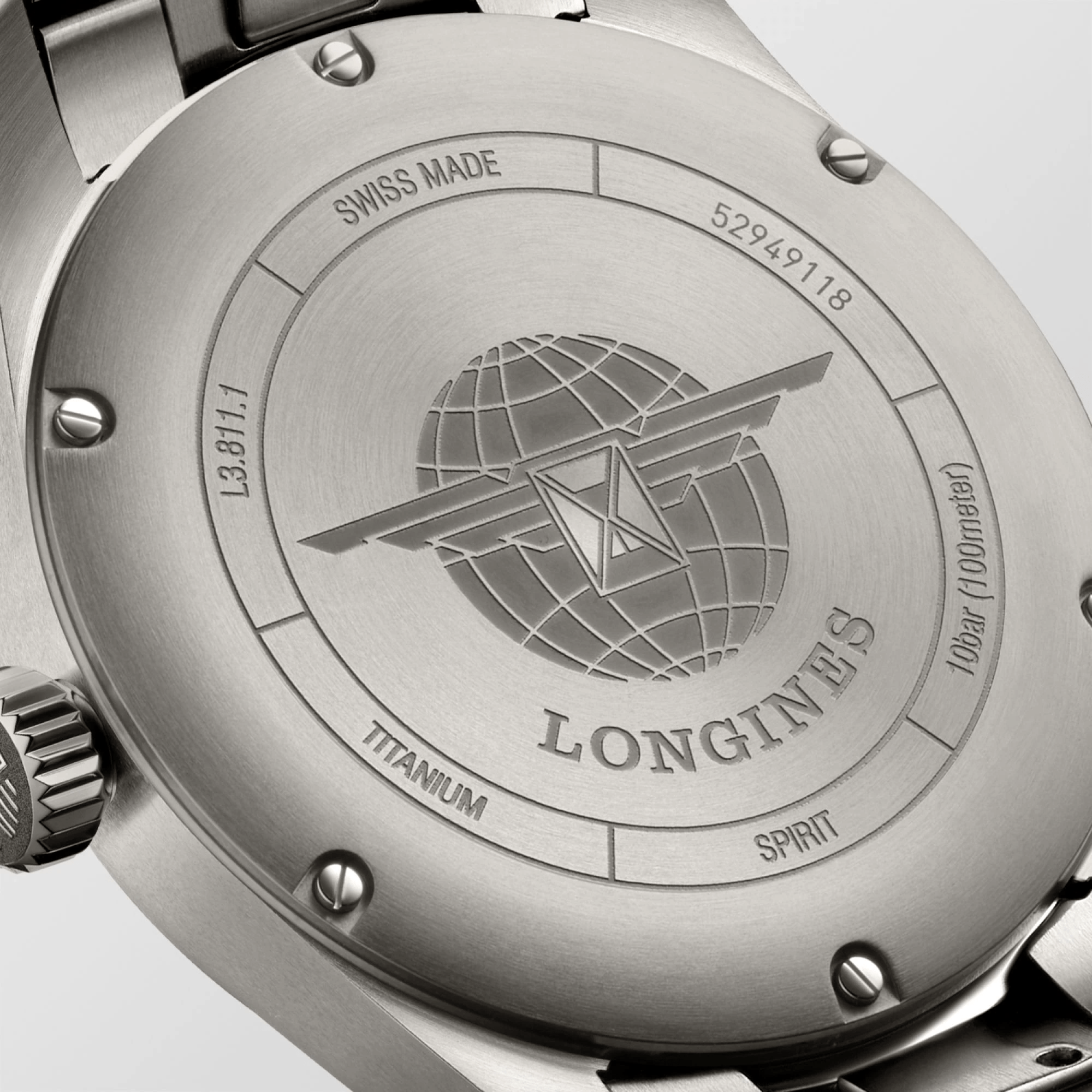 Longines Spirit 42mm Chronometer Titanium Men's Watch L38111536