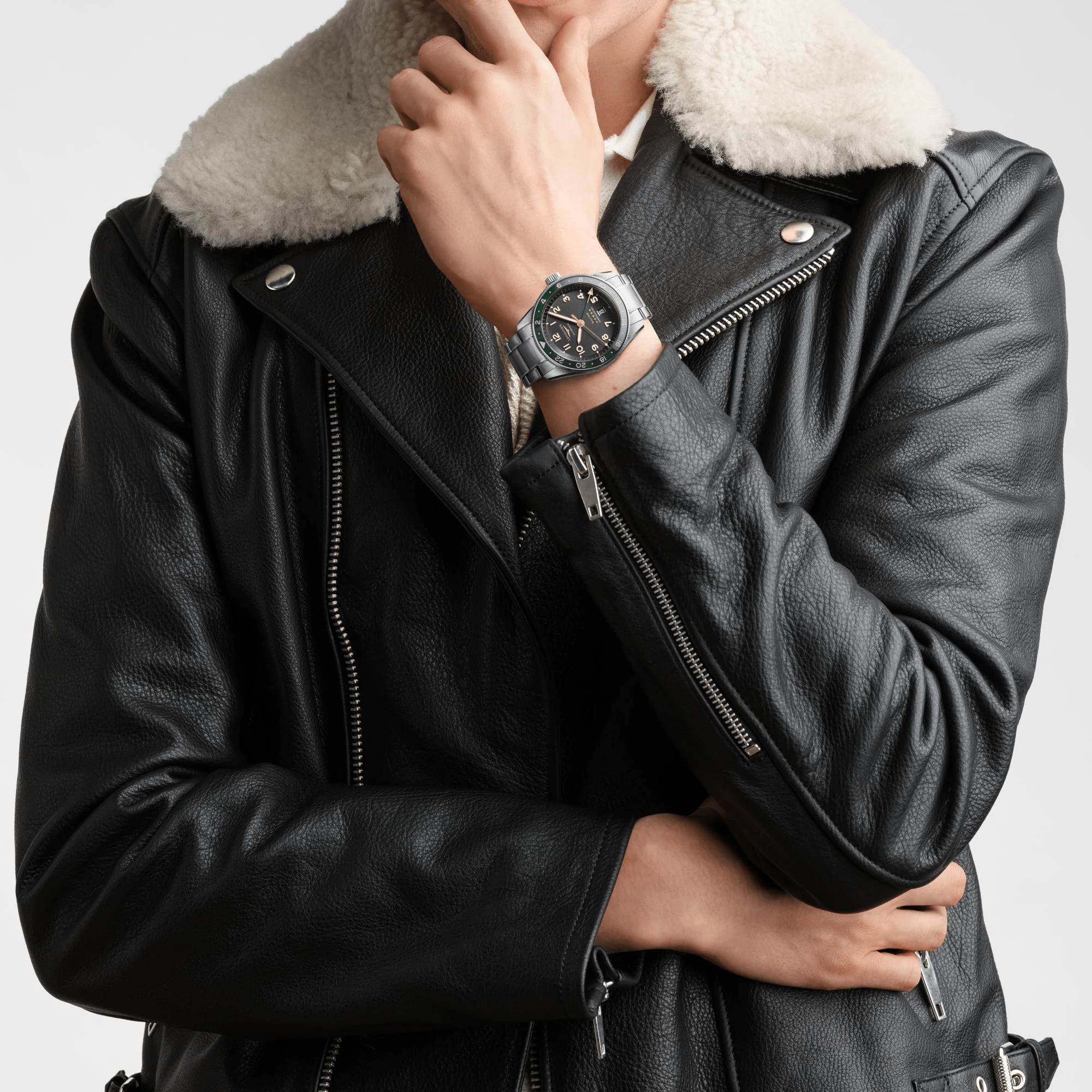 Longines Spirit Zulu Time 42mm Black Dial GMT Steel Men's Watch L38124636