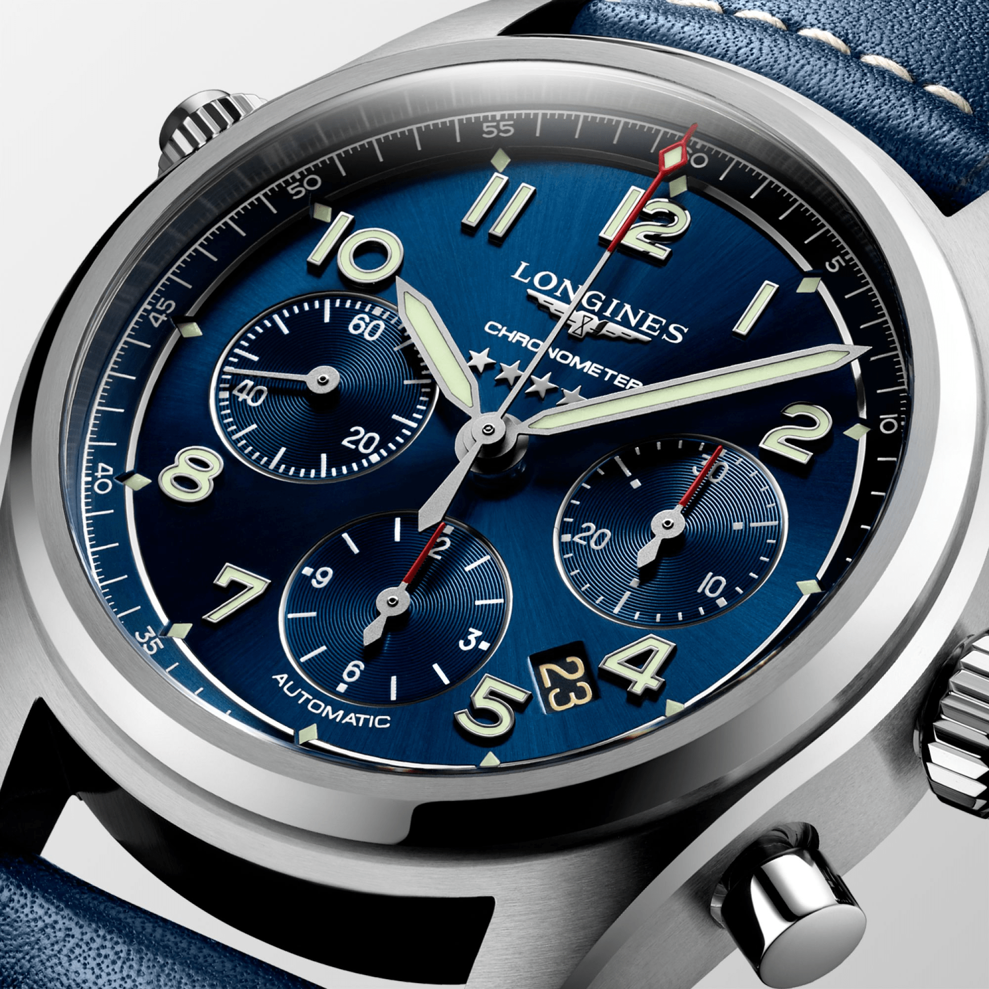 Longines Spirit 42mm Chronometer Blue Sunray Automatic Men's Watch L38204930