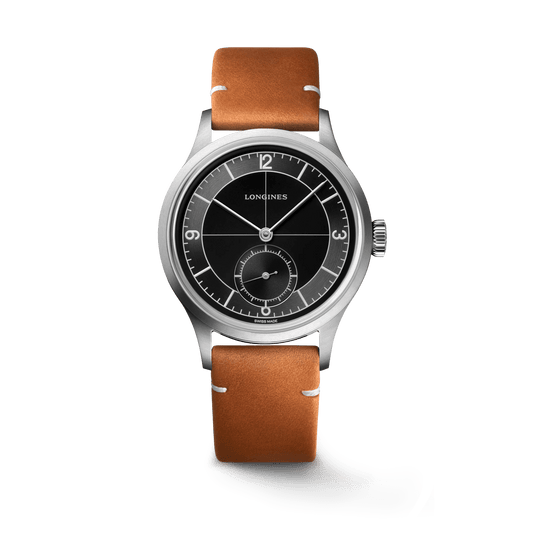 Longines Heritage Classic Sector Dial Brown Strap Men's Watch L28284532