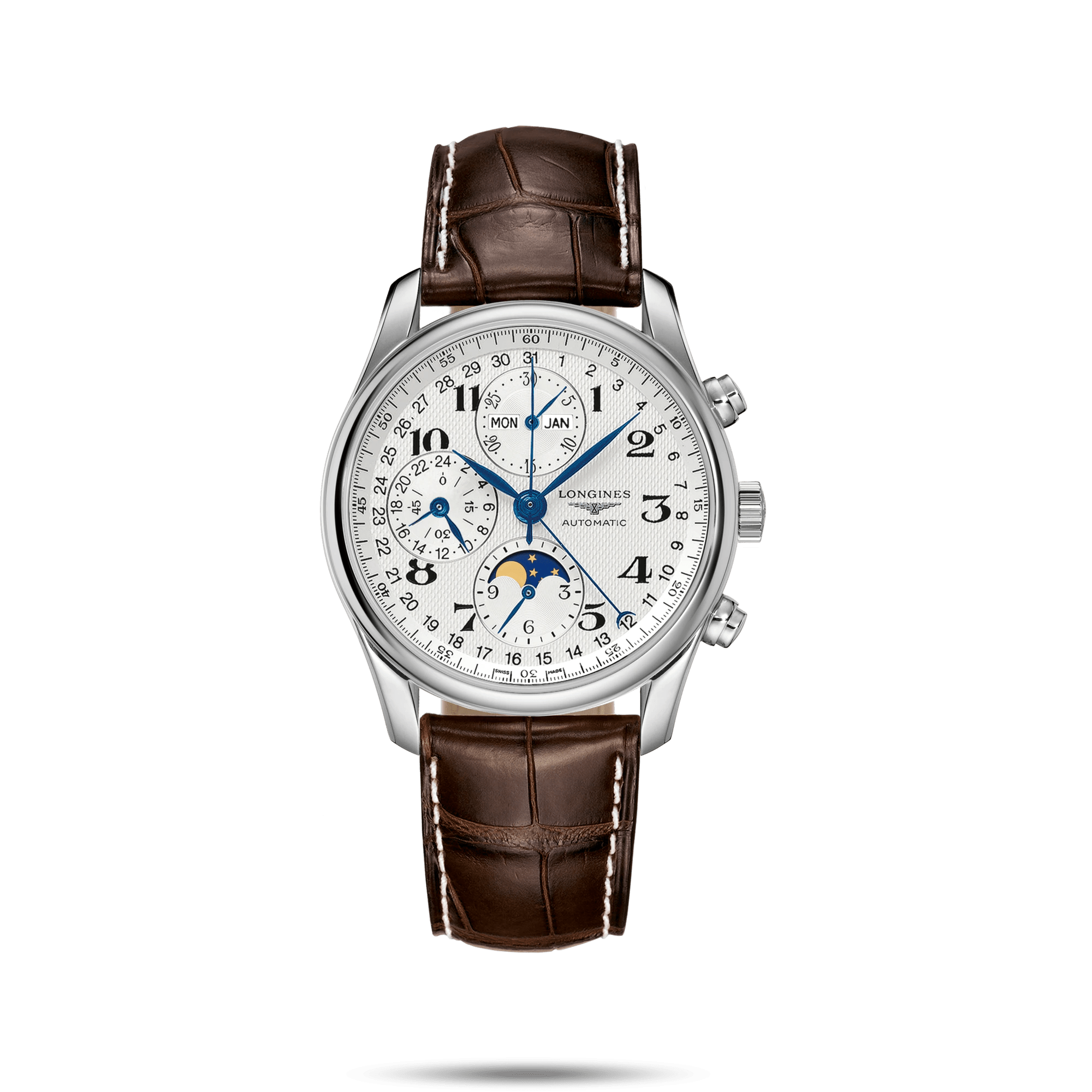 Longines Master Collection 40mm Automatic Chronograph Brown Strap Men's Watch L26734783