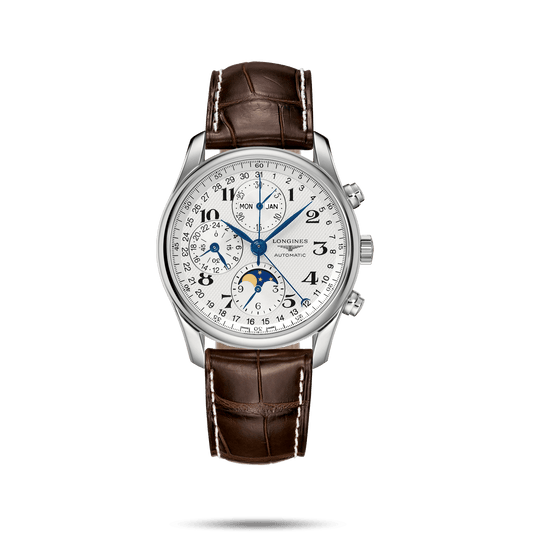Longines Master Collection 40mm Automatic Chronograph Brown Strap Men's Watch L26734783