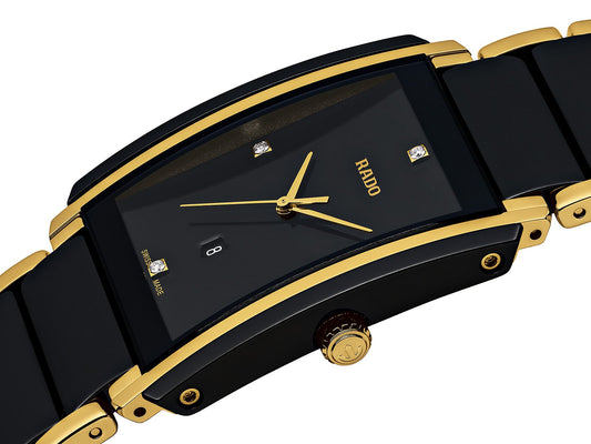 RADO Integral Diamonds 31mm Ceramic-Stainless Steel Black-Gold Men's Watch R20204712