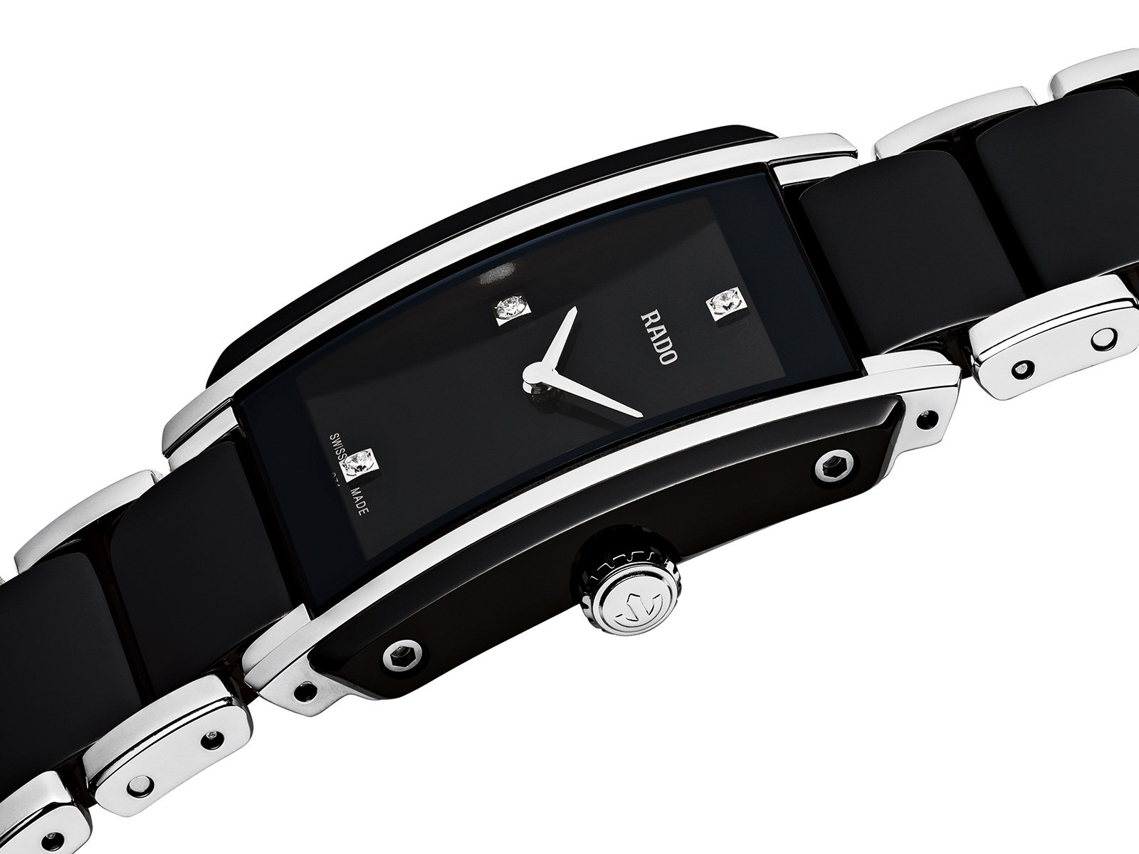 RADO Integral Diamonds 22.7mm Ceramic-Stainless Steel Black Women's Watch R20613712