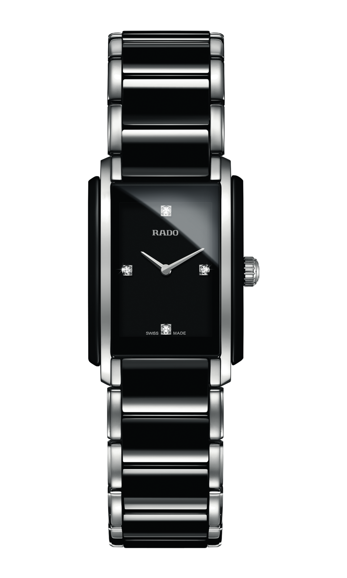 RADO Integral Diamonds 22.7mm Ceramic-Stainless Steel Black Women's Watch R20613712